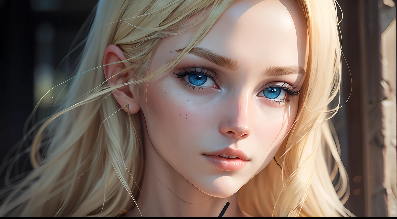 Real woman, realistic, beautiful, real, blond hair, blue eyes, beautiful face, white skin --auto