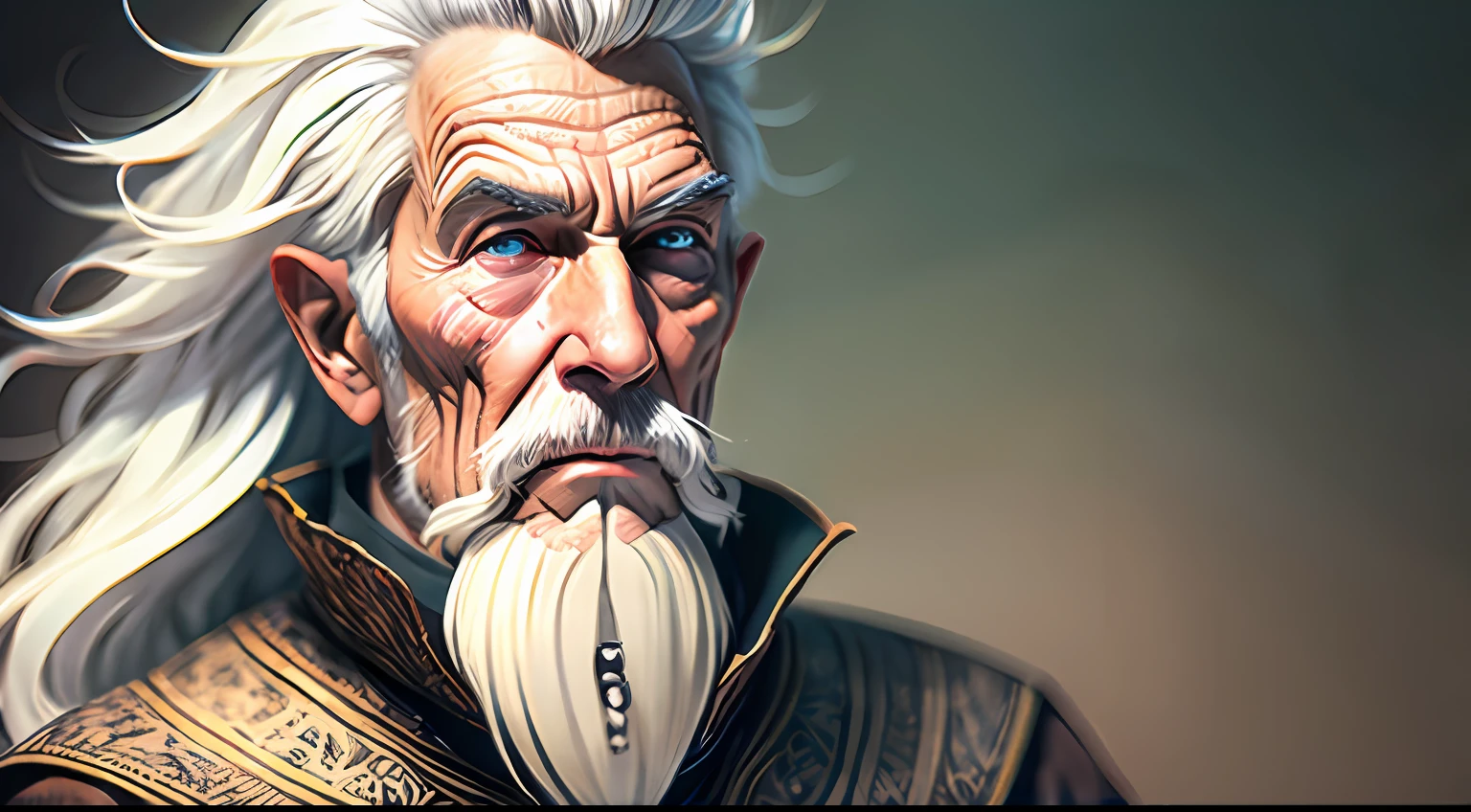wise old man with white hair