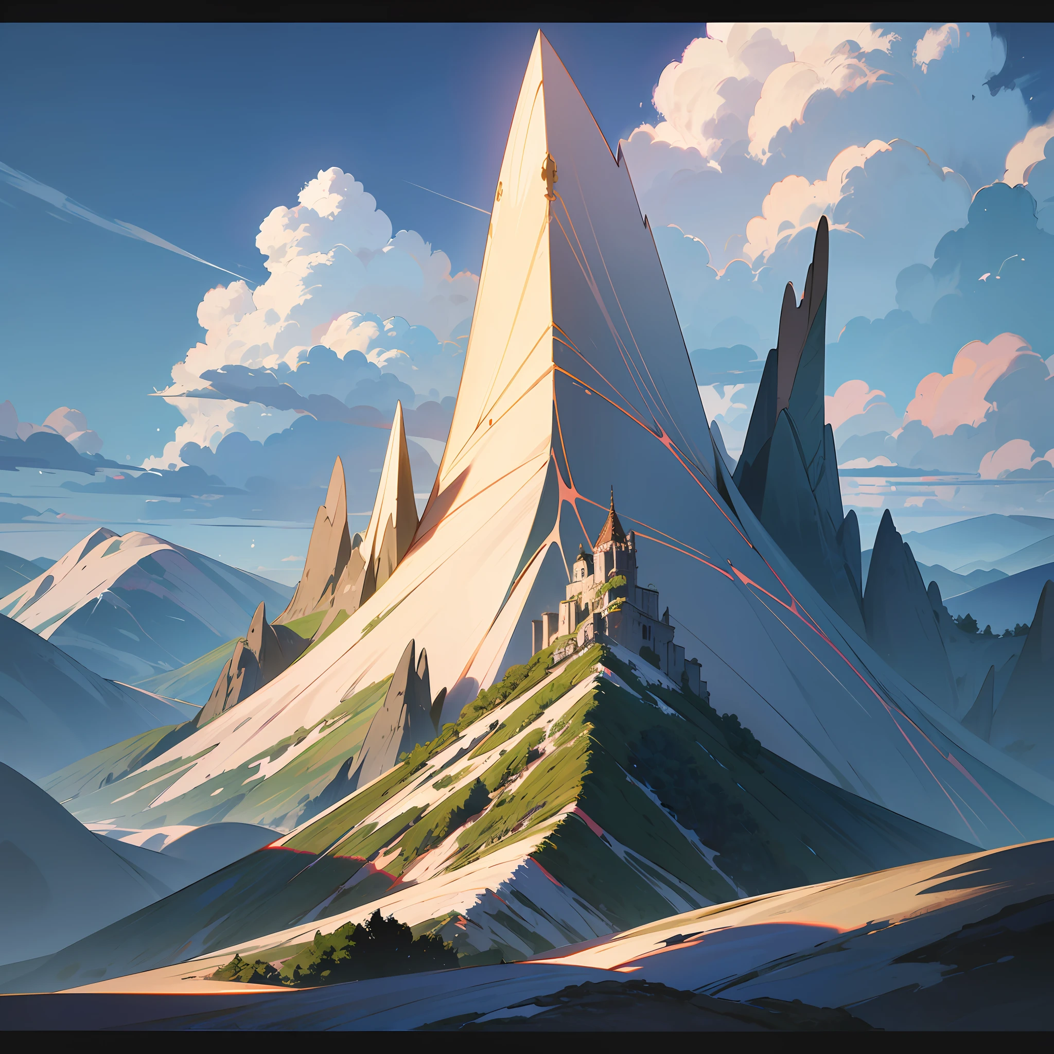 mdjrny-v4 style giant diamond double exposure mountain, Cat, surrealist artwork, salvador dali,mountain trees clouds nature, art by dublex and photohelper and actionhelper, glassbiff --auto