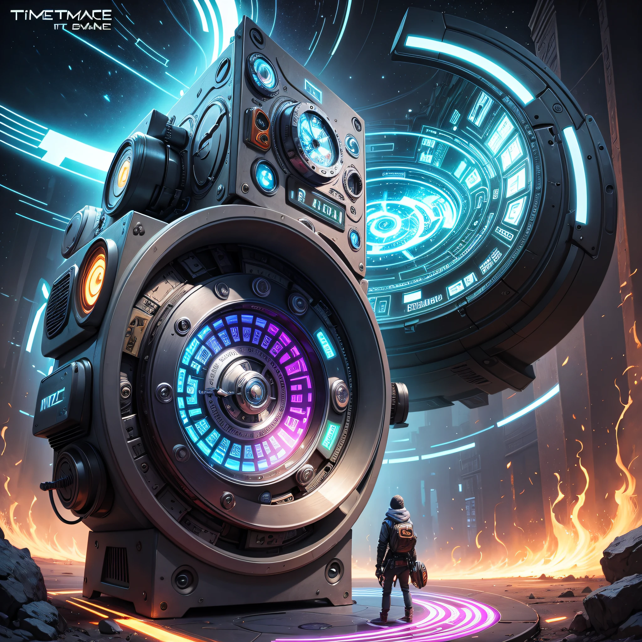PSYTRANCE ALBUM COVER CALLED "TIME MACHINE" --auto