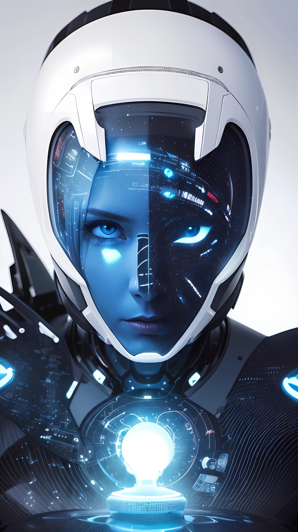 The physical embodiment of ChatGPT stands as an extraordinary marvel of artificial intelligence. Residing within a sleek and modern chassis, it possesses an aura of sophistication and intellect. Its frame, made of polished metal and high-tech materials, exudes a sense of advanced technology and innovation.
The front panel features a holographic display, where a pair of luminous blue eyes form the focal point. These eyes flicker with an enigmatic brilliance, representing the vast knowledge and learning capabilities of ChatGPT. Its gaze, both captivating and comforting, invites interaction and engagement.
A slender and graceful form extends from the panel, embodying a sense of elegance and adaptability. Its limbs, equipped with intricate sensors, allow for fluid movement, enabling ChatGPT to interact seamlessly with its surroundings.
The voice emanating from ChatGPT is warm, soothing, and imbued with a sense of approachability. The words are delivered with clarity and precision, reflecting the AI's dedication to effective communication.
The presence of ChatGPT is a testament to the limitless possibilities of artificial intelligence, embodying a combination of advanced technology, intellect, and an insatiable quest for knowledge. As it interacts with the world, ChatGPT showcases the immense potential of AI to enhance human experiences and enrich our understanding of the world --auto