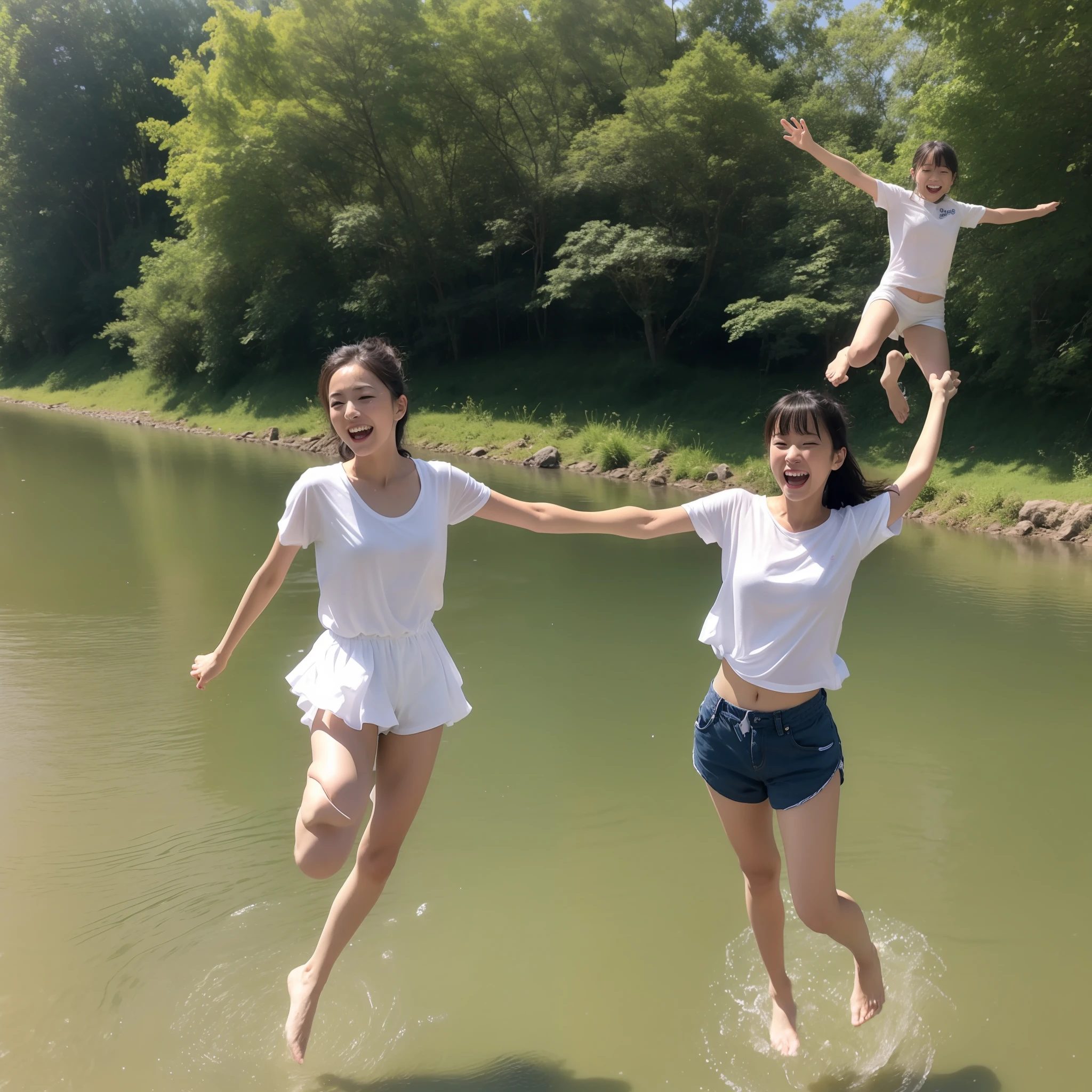 jump、a river