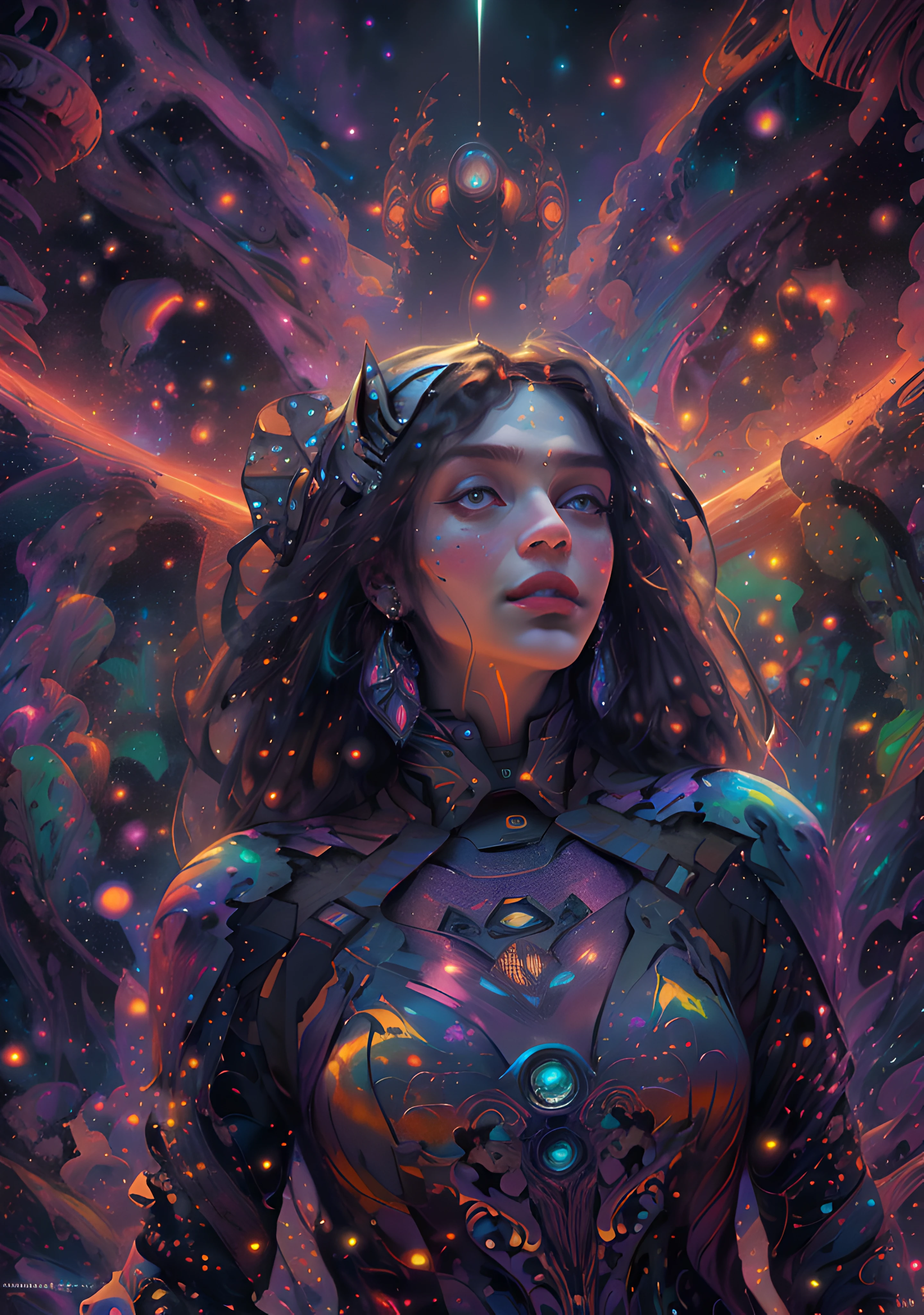 (High resolution, incredibly detailed, masterpiece), portrait of xenia ua with galaxy in one hand, whole body posture,starry sky,wilderness,featuring fractal geometry in (vibrant colors:0.8), set against a (galactic background:1.2), bringing together complex, mesmerizing shapes and patterns.dmt ., soft cinematic light, adobe lightroom, photolab, hdr, intricate, highly detailed, (depth of field:1.4), faded, (neutral colors:1.2), (hdr:1.4), (muted colors:1.2), hyperdetailed, (artstation:1.4), cinematic, warm lights, dramatic light, (intricate details:1.1), complex background, (rutkowski:0.66), (teal and orange:0.4)