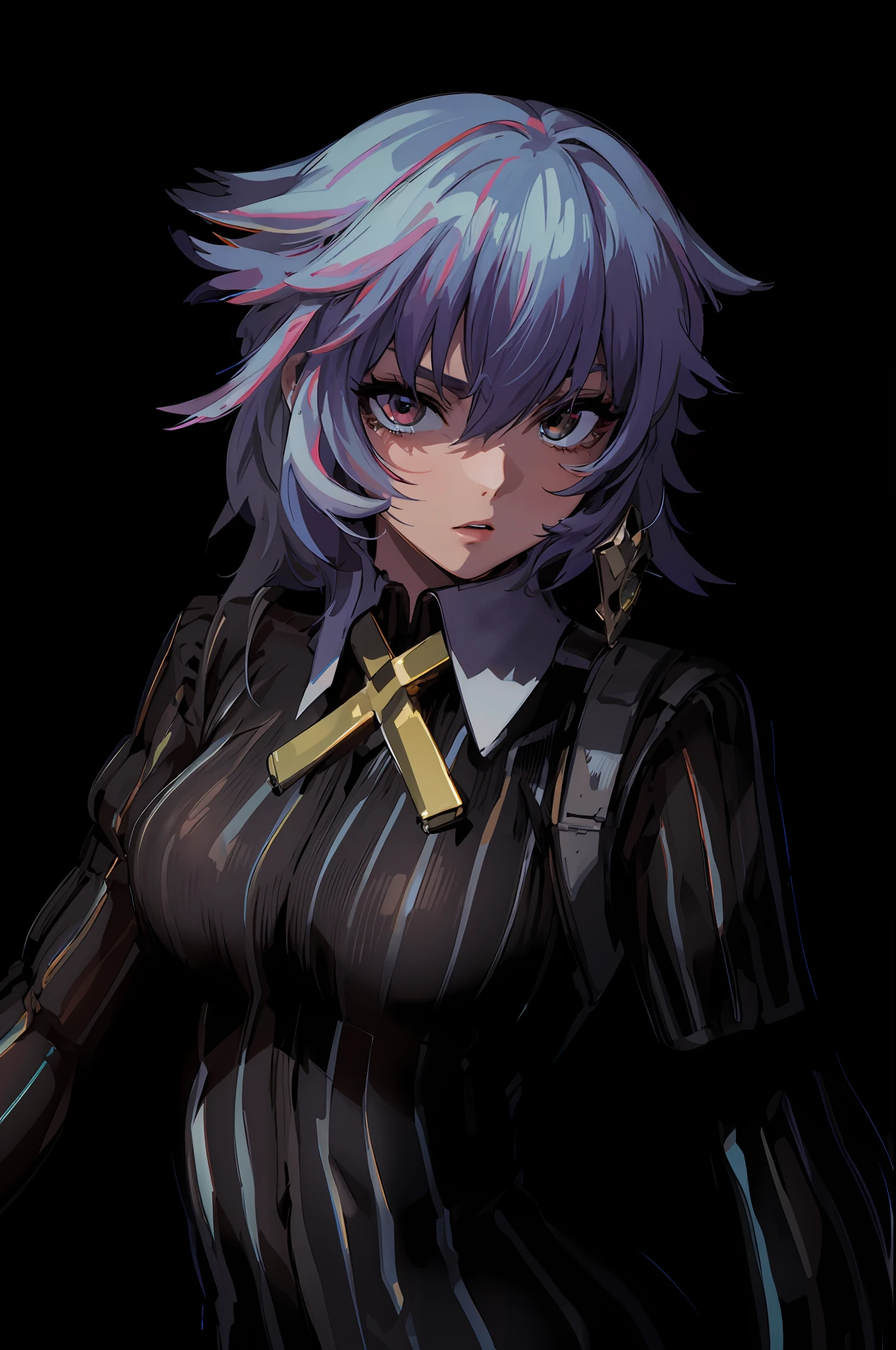 (Masterpiece : 1,8), 64k quality, final fantasy artwork concept, detailed manga eyes, detailed hair, detailed clothes, detailed body, cleaner designs, detailed face pronounced, shiny objects like jewels, see creases on clothes, more coherent clothing, more rounded eyes transparent liquid globular, more colors, more coherent clothing , correct the features of the clothes, better eyes contour, better shoulders, really colorful, coarser line, black line, finishing . (coarser line) (black line) (homogeneous rendering: 1.3)