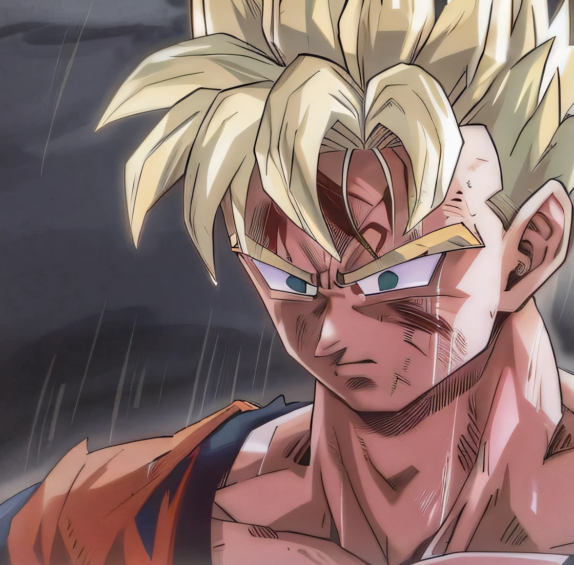 um close up de uma pessoa com cabelos loiros e uma camisa, Super Saiyajin, Super Saiyajin Goku, Gogeta, Super Sayan, Filho Goku, Goku Humano, Goku de Dragon Ball, Goku de Dragon Ball Z, indo super saiyajin, Retrato altamente detalhado de Goku, Goku de Dragonball Z, Super Sayian Goku, Personagem Dragonball, Retrato de Goku