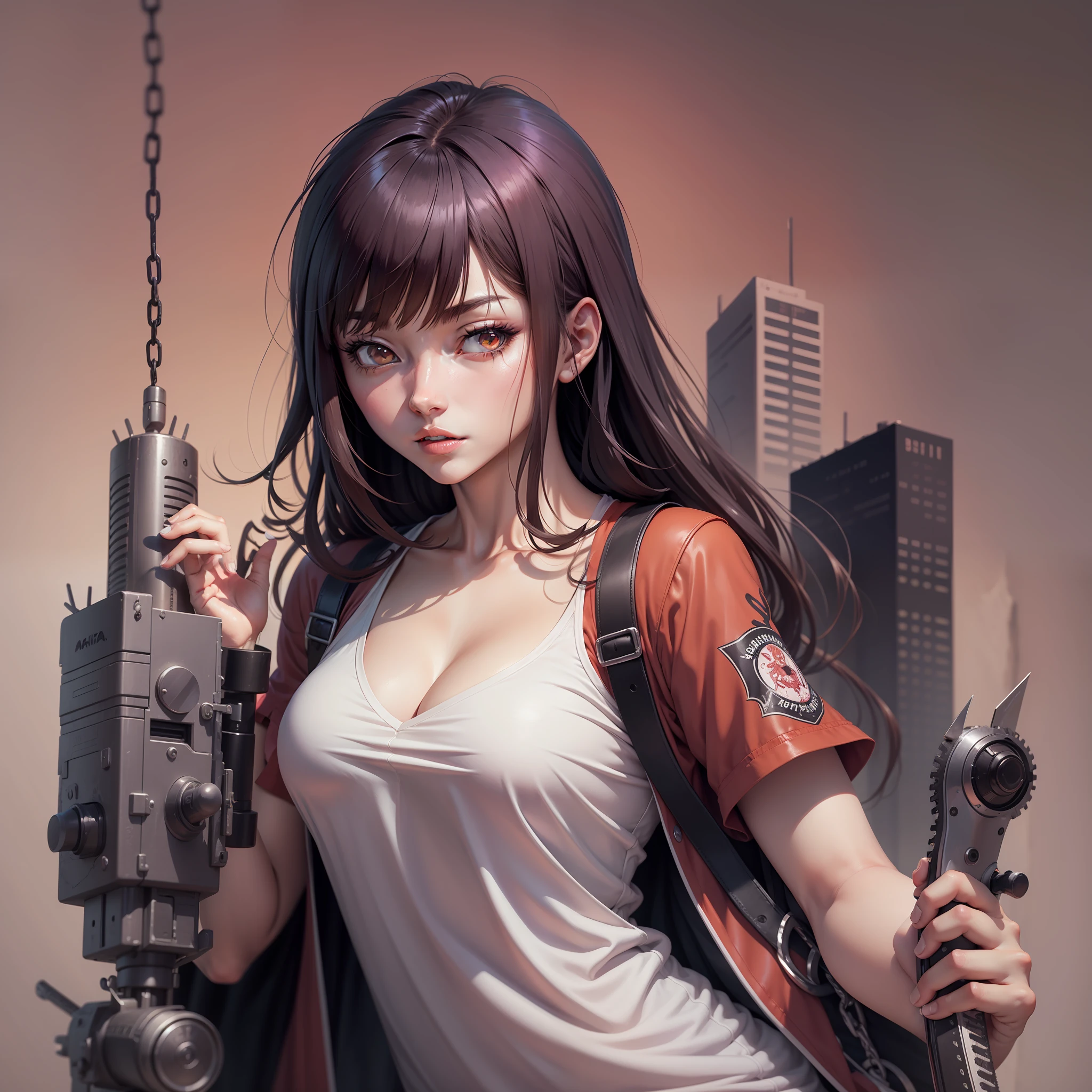 Makima Anime Chainsaw Man, peituda, gostosa, sexo, 4K