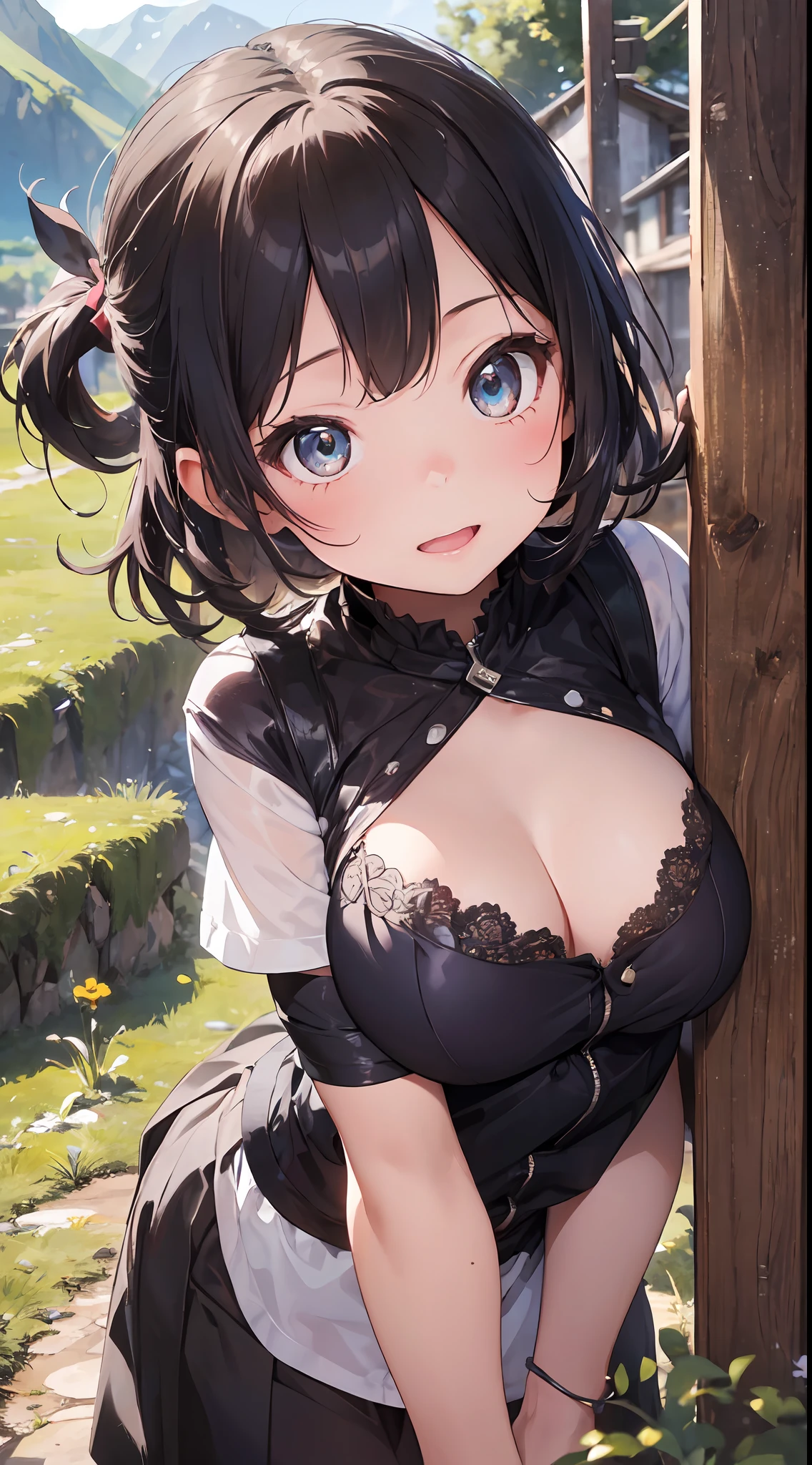 ((6ar olirl:1.5)), Girl in 1, Vine petaloli, Petite girl, Complete anatomy, Whole body, Infant body shape、childdy, child, Supte, garl, Little girl, Bel Girl, beautiful shining body, Bangs,Brown hair,high eyes,(aquamarine eyess), drooping eyes, Petite,tall eyes, beautiful girl with fine details, beautiful and delicate eyes, Detailed face, Beautiful eyes, beautiful shining body, a smile, Happiness,
Whole body angle, alps, Shepherd's daughter, Mountain Girl, plein air, alpine meadow,
Natural light,((Realism: 1.2)), dynamic far view shot,Cinematic lighting, Perfect composition, by sumic.busty petite, ultra hyper-detailed, Official art, Maste Piece, (Best Quality:1.3), glint, very detailed CG Unity 8K wallpapers, Detailed background, Maste Piece, Best Quality, (Maste Piece), (Best Quality:1.4), (ultra-high-resolution:1.2), (hiper realistic:1.4), (Photorealistic:1.2), Best Quality, High quality, A high resolution, Detail enhancement,