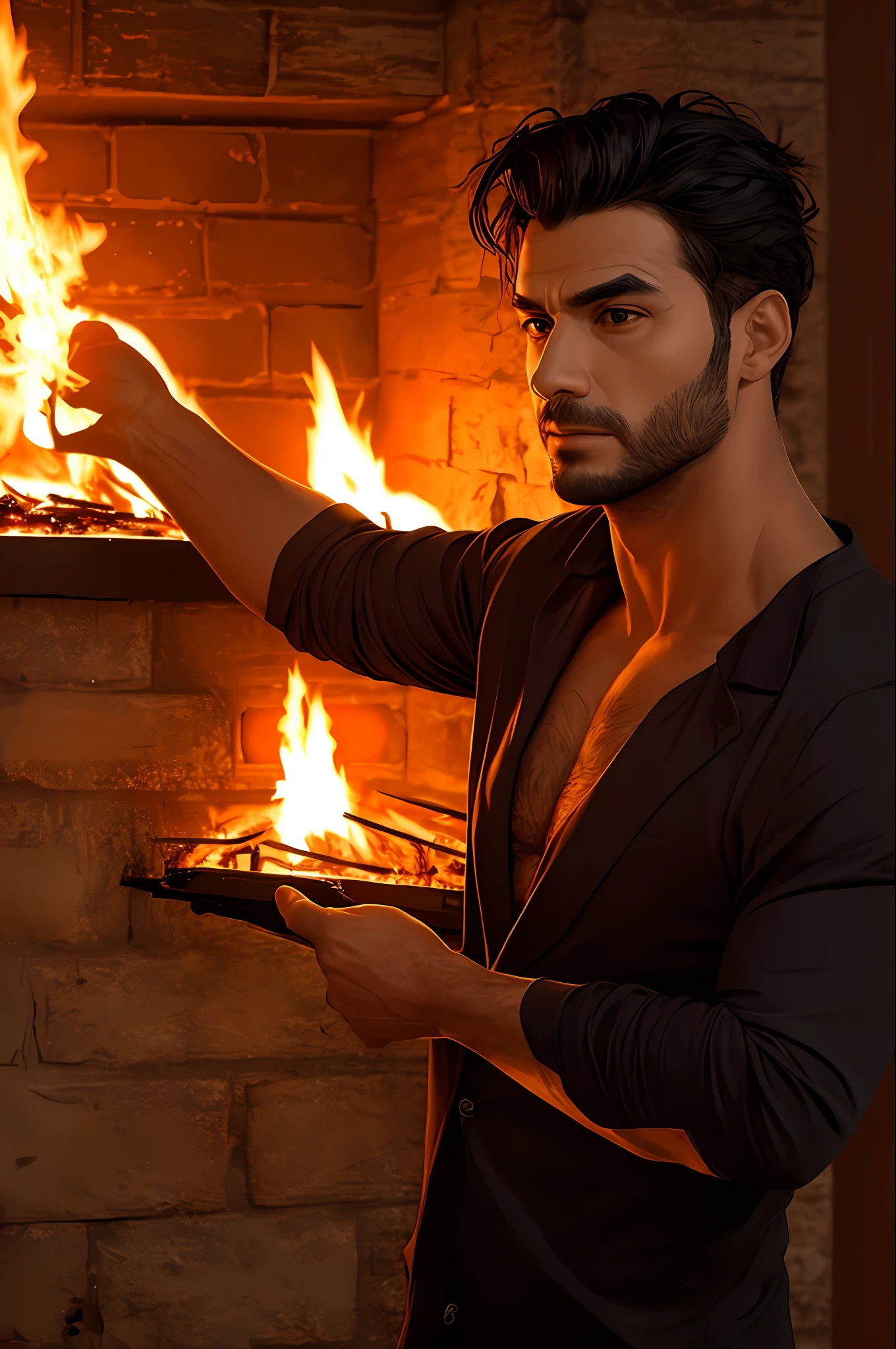 Homem rei de roma pegando fogo 🔥
