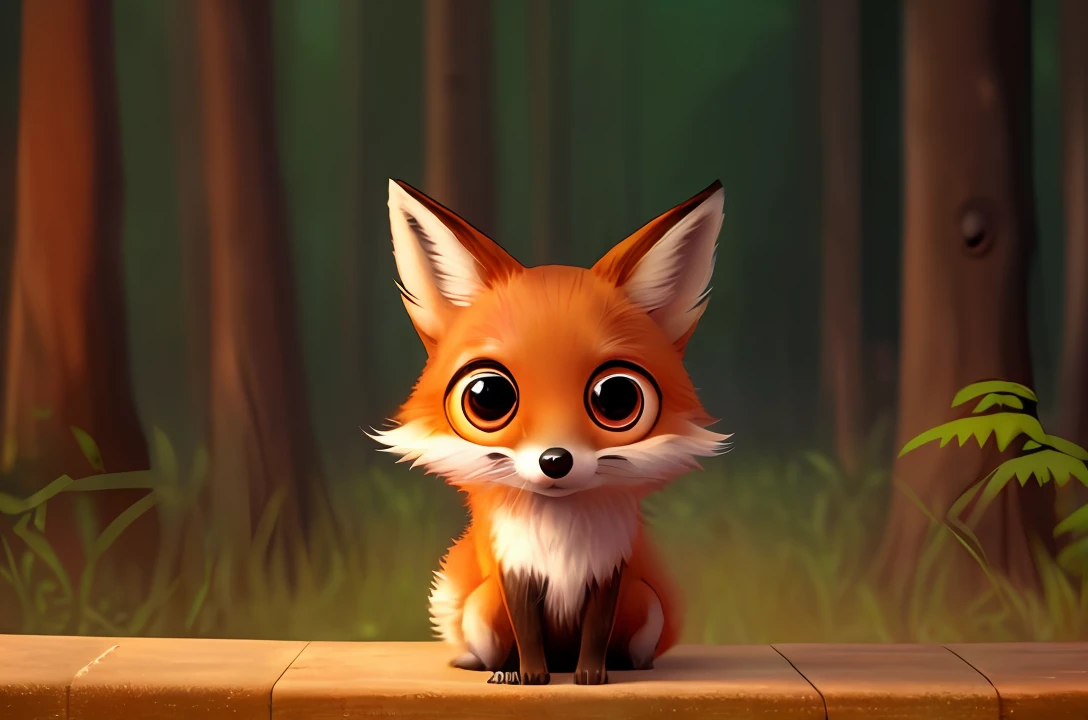 a little furry animal with big eyes and a nose, adorable digital painting, cute fox, cute animal, cute detailed digital art, cute digital art, cute creature, cute cartoon character, cute forest creature, cute single animal, cute artwork, the cutest creature of the world, the cutest creature in the world, cute 3 d render, cute large eyes