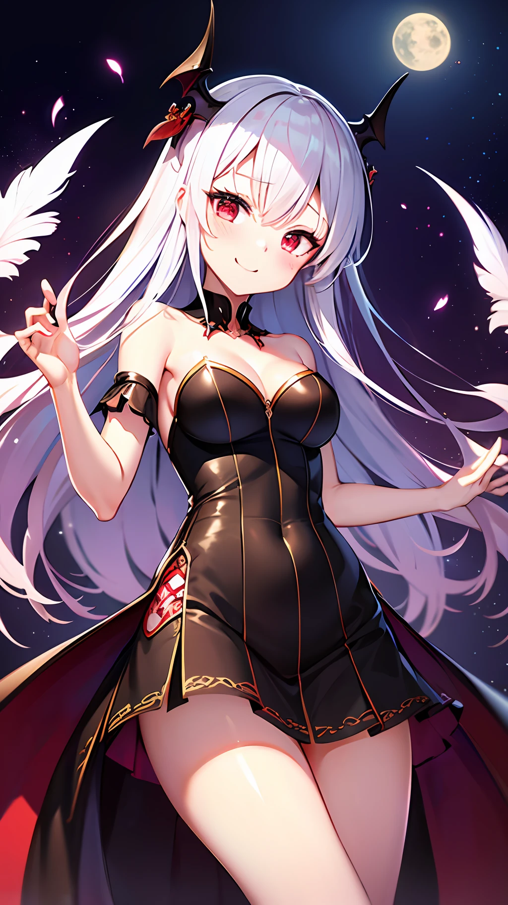 The transcendently cute vampire princess drawn in the dark side anime style is、Features long hair in bright pink color。Her skin is transparent、Has a slender and elegant physique。Her red eyes are bewitching.、Although at first glance it may seem creepy、Her smile is very charming.、Beguiles the mind。
Vampire Princess Costume、While incorporating gothic elements、The skirt has plenty of ruffles、Lace is displayed at the collar。She has long, thin claws.、I wear a red-black feather weave over my shoulders.。The feather weave is、It further enhances her elegance and bewitchment.。
Although at first glance she seems like an innocent girl、Her true form is a vampire princess。The graceful smile on her face、It has great power。She manipulates the forces of darkness、It is the one who rules the night world。
The transcendently cute vampire princess drawn in the dark side anime style is、Because of its unique charm and bewitching、Many people々captivates the hearts of。Her presence is、Reminiscent of an enigmatic world hidden in the darkness of the night、It drives us crazy。