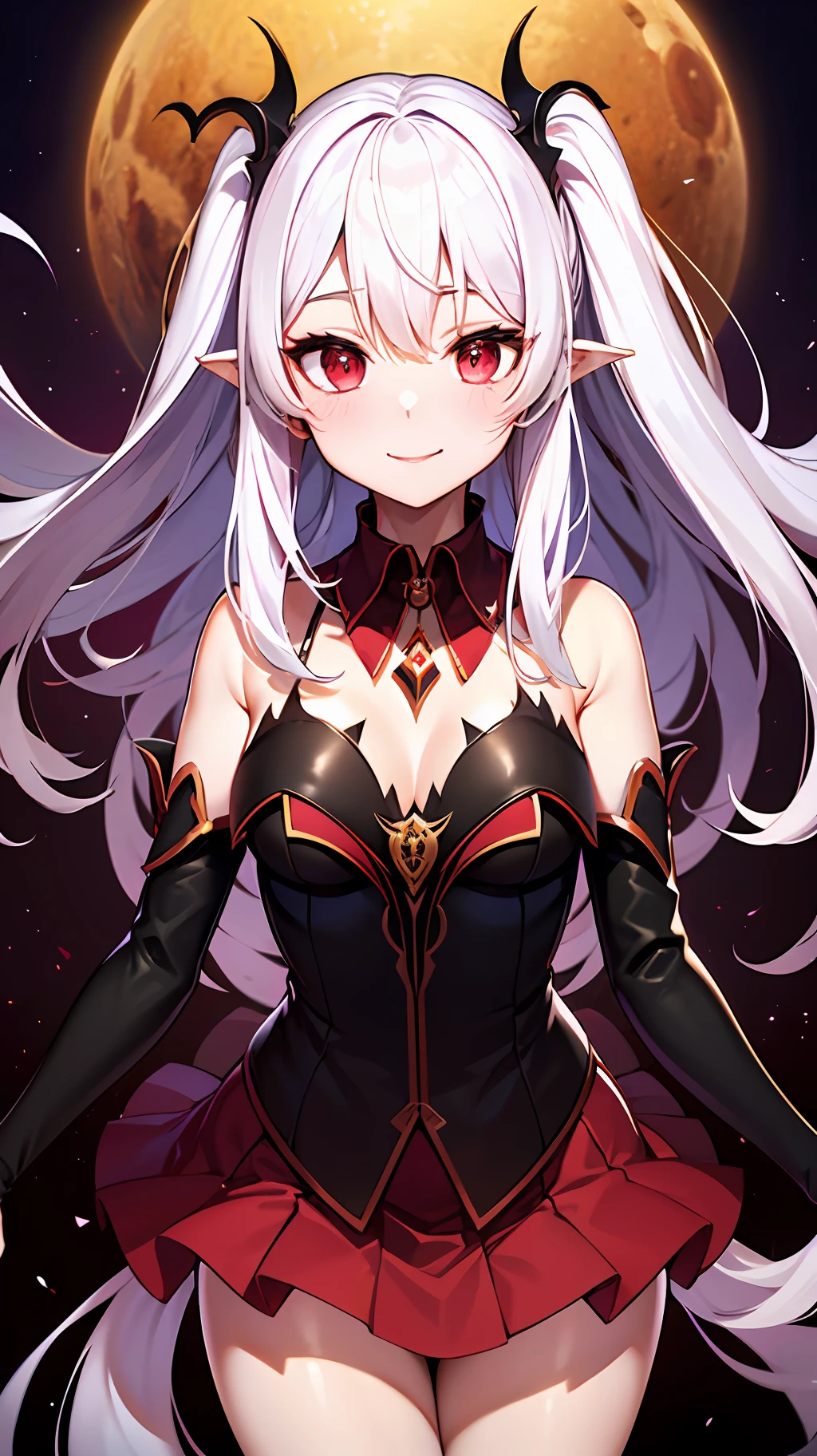 The transcendently cute vampire princess drawn in the dark side anime style is、Features long hair in bright pink color。Her skin is transparent、Has a slender and elegant physique。Her red eyes are bewitching.、Although at first glance it may seem creepy、Her smile is very charming.、Beguiles the mind。
Vampire Princess Costume、While incorporating gothic elements、The skirt has plenty of ruffles、Lace is displayed at the collar。She has long, thin claws.、I wear a red-black feather weave over my shoulders.。The feather weave is、It further enhances her elegance and bewitchment.。
Although at first glance she seems like an innocent girl、Her true form is a vampire princess。The graceful smile on her face、It has great power。She manipulates the forces of darkness、It is the one who rules the night world。
The transcendently cute vampire princess drawn in the dark side anime style is、Because of its unique charm and bewitching、Many people々captivates the hearts of。Her presence is、Reminiscent of an enigmatic world hidden in the darkness of the night、It drives us crazy。