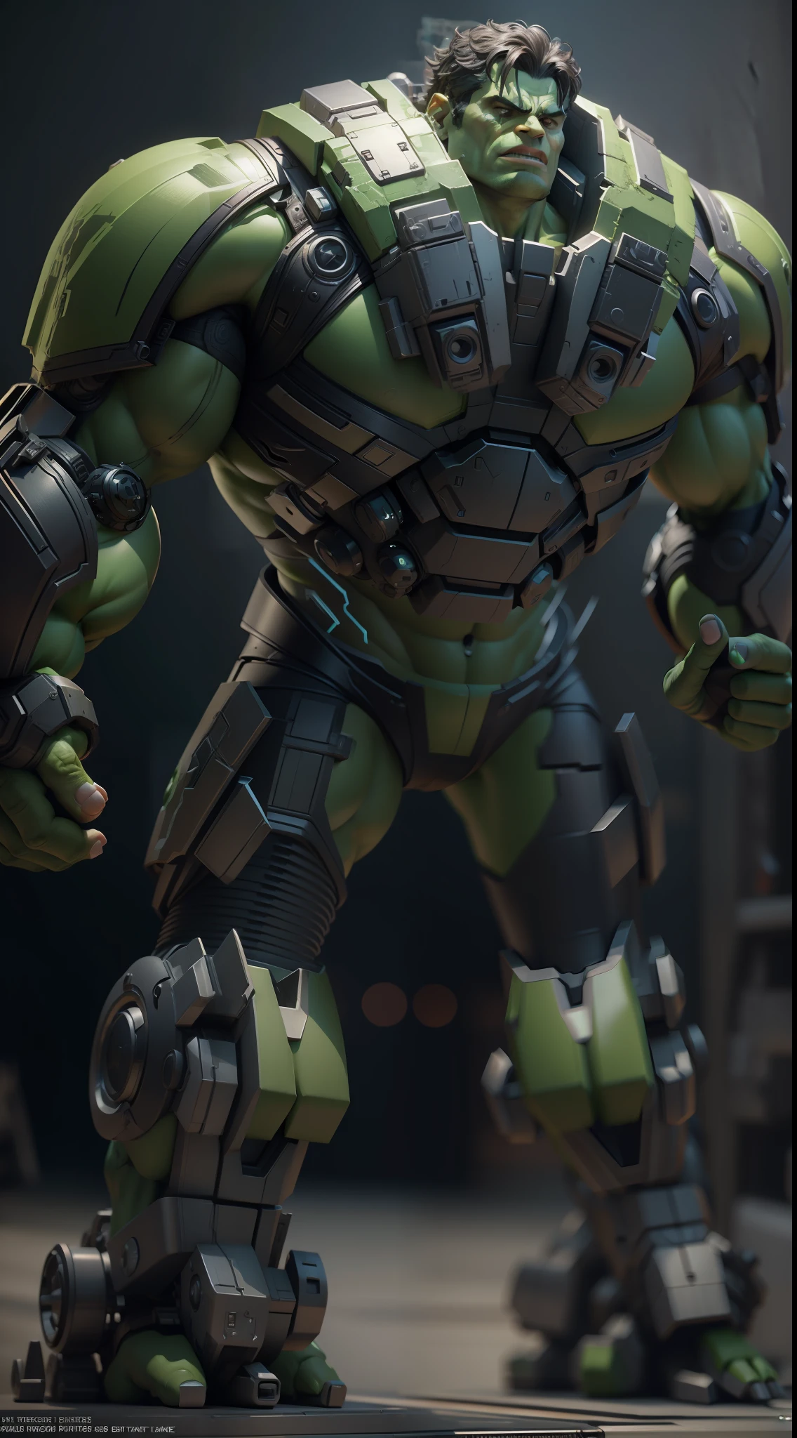 hulk mark ruffalo becomes robot. octane render, unreal engine, highly detailed, intricate