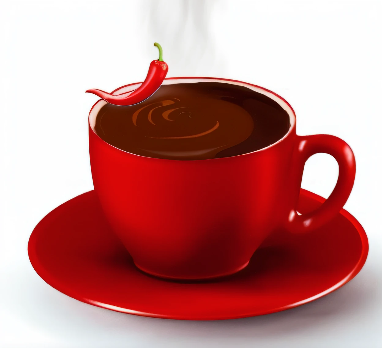 a red cup of coffee with a hot pepper on top, hot coffee, coffee cup, with a cup of hot chocolate, cup of coffee, bebida quente de cacau, next to a cup, Chile, coffee shop, huge cup of coffee, coffee smell, drinking a cup of coffee, chocolate, steaming coffee, full of steaming coffee, imagem do avatar