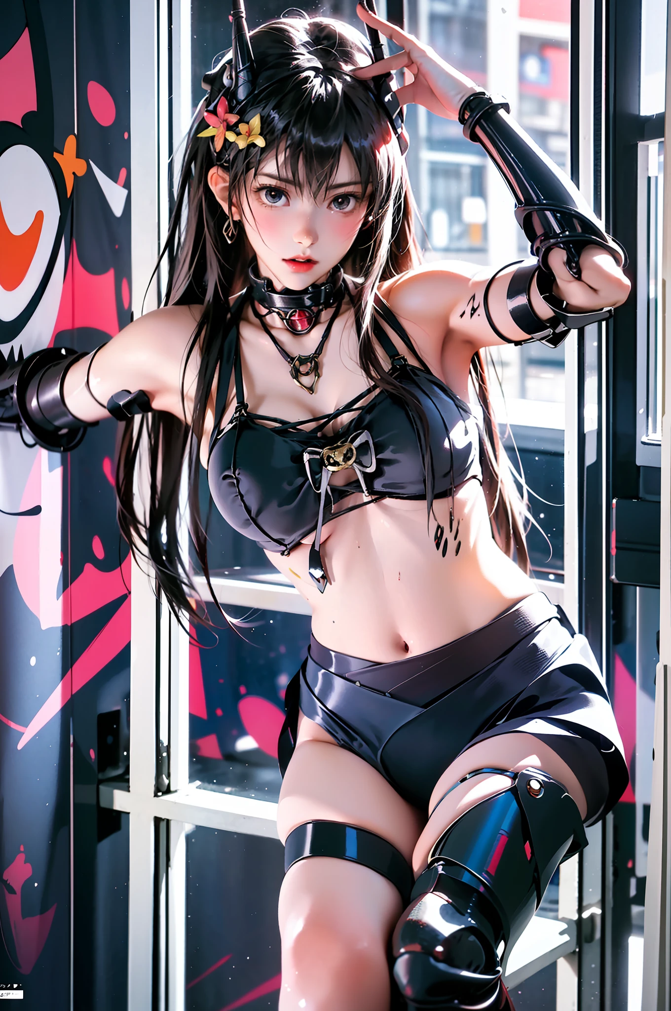 Sexy woman in uniform pose in bathroom, seductive anime girls, Biomechanical OPPAI, beautiful and seductive anime woman, Surrealism female students, Range Murata and Artgerm, Surrealism female students, Makoto Shinkai and Artgerm, beautiful alluring anime teen, Realistic sensual gravure idol, Realistic young gravure idol