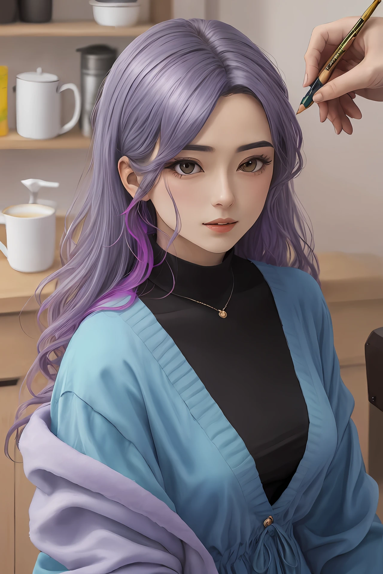 HighestQuali,Detalhe surpreendente:1.25,Pinturas brilhantes e coloridas,cintura fina,delicado。