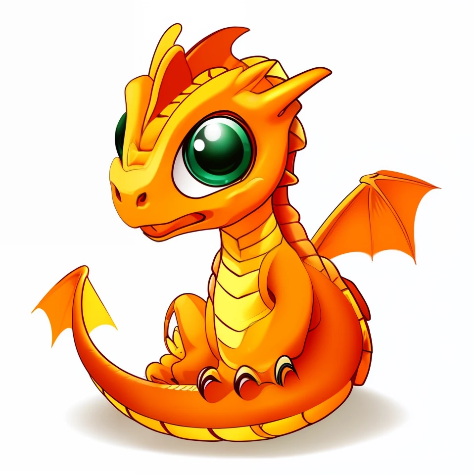 (((A dragon))), escamas vermelhas, olhos verdes claro.