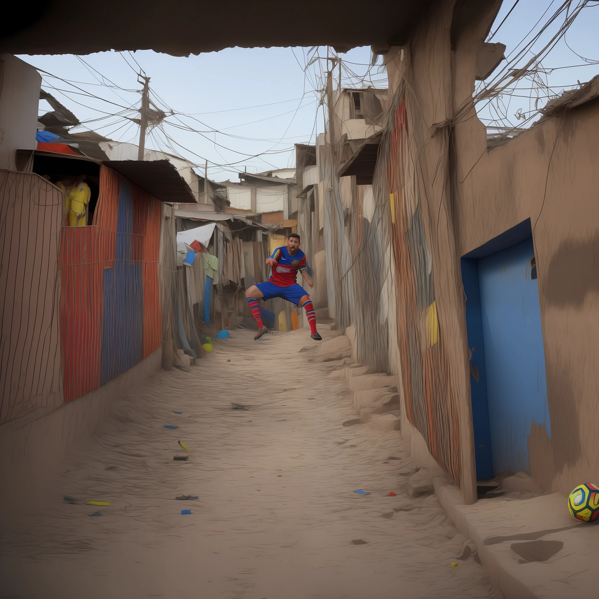 Lionel messi na favela