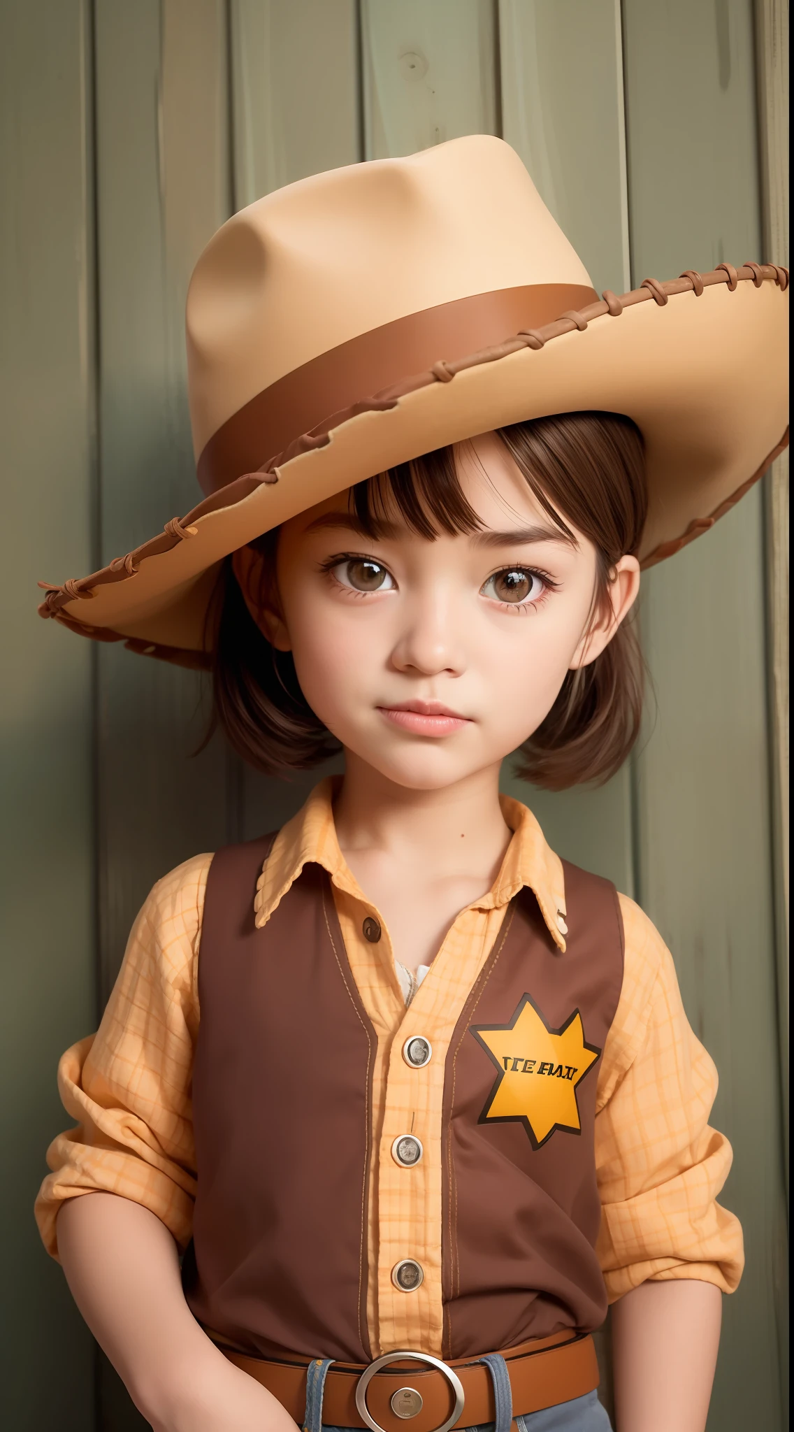 Toy Story, Cowboy hat, perfect eyes, no eyelash, cute Woody Cowboy Toy Story by Pixar big head