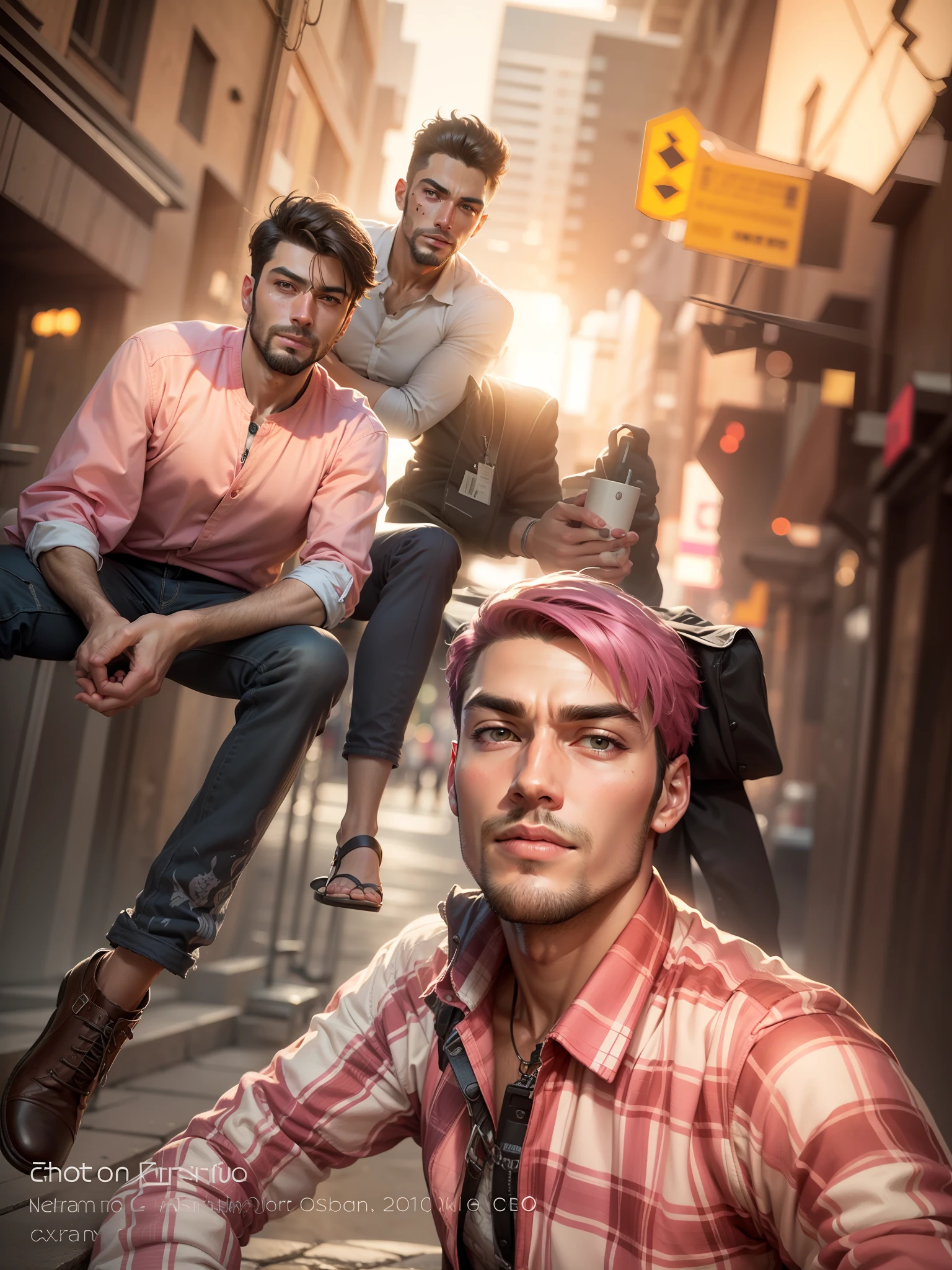 Change background realistic face handsome cyberpink ultra realistic face handsome