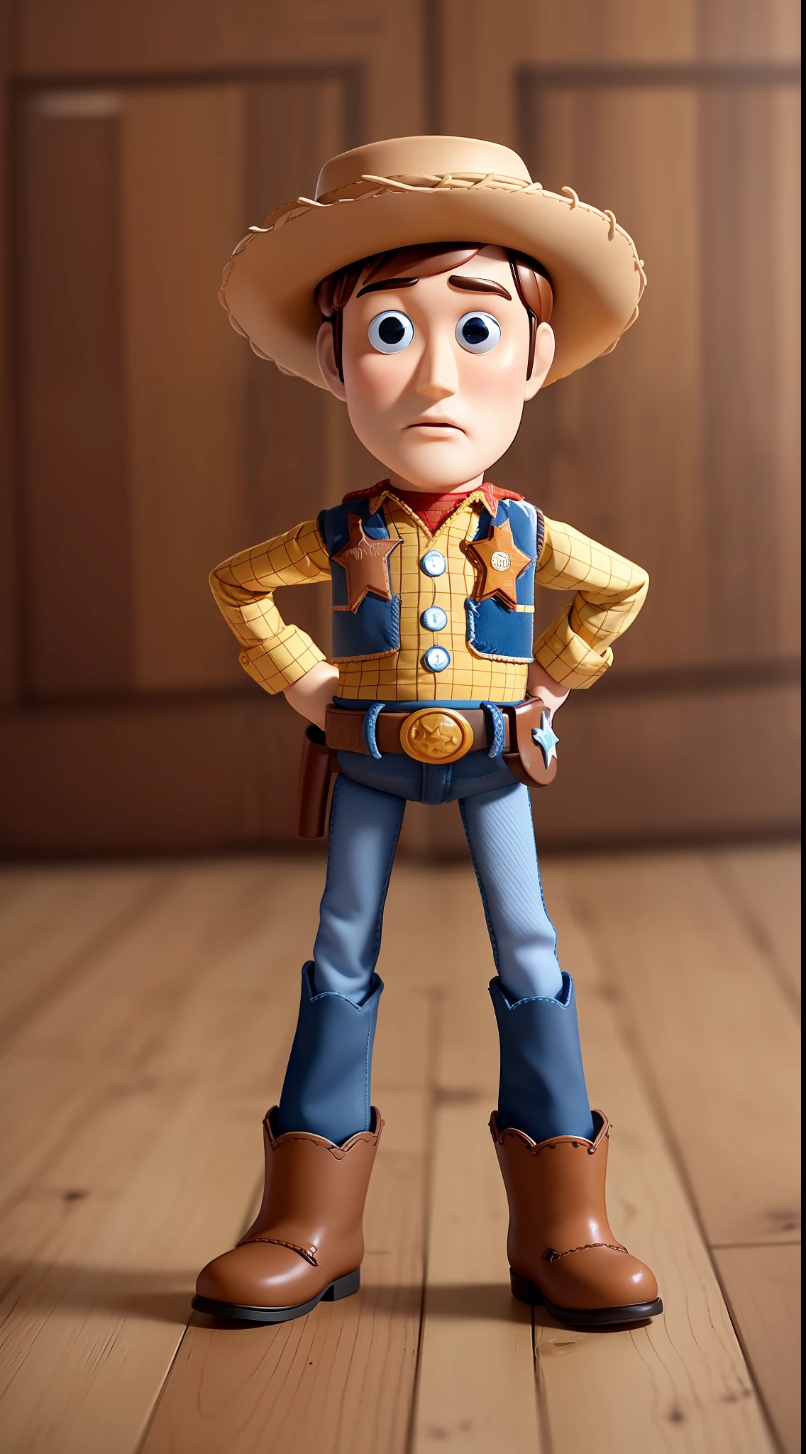 Toy Story, Cowboy hat, perfect eyes, no eyelash, cute Woody Cowboy Toy Story by Pixar funko big head