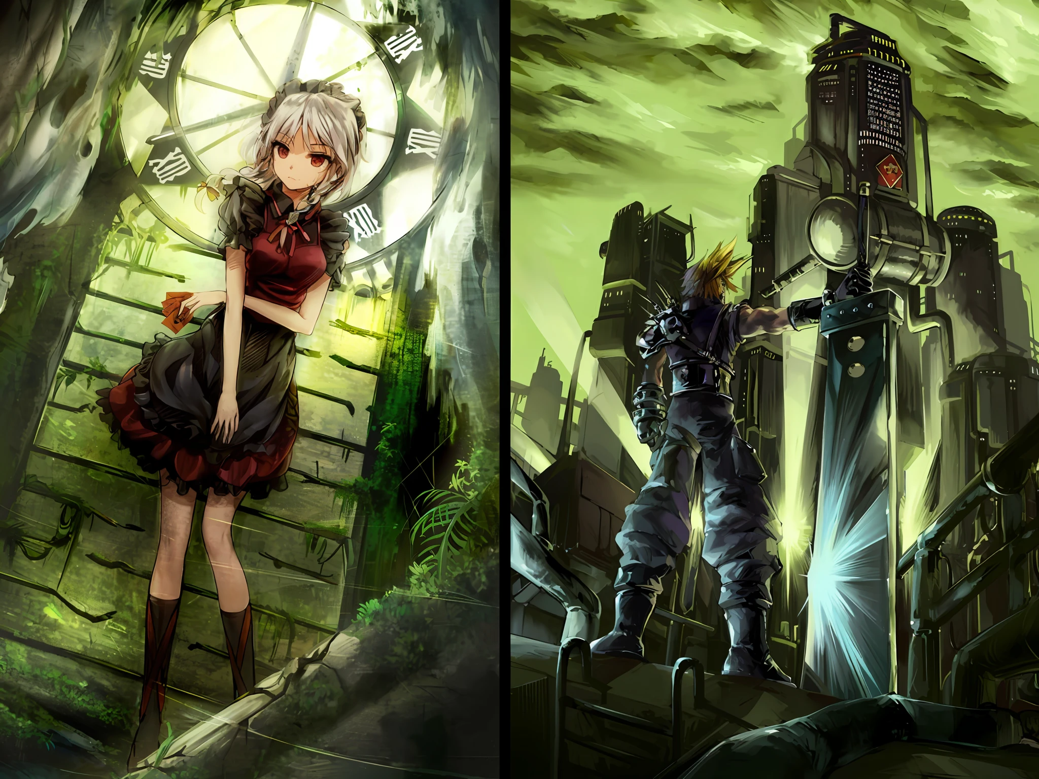 (Masterpiece : 1,8), 64k quality, final fantasy artwork concept, detailed manga eyes, detailed hair, detailed clothes, detailed body, cleaner designs, detailed face pronounced, shiny objects like jewels, see creases on clothes, more coherent clothing, more rounded eyes transparent liquid globular, more colors, more coherent clothing , correct the features of the clothes, better eyes contour, better shoulders, really colorful, coarser line, black line, finishing . (coarser line) (black line) (homogeneous rendering: 1.3)