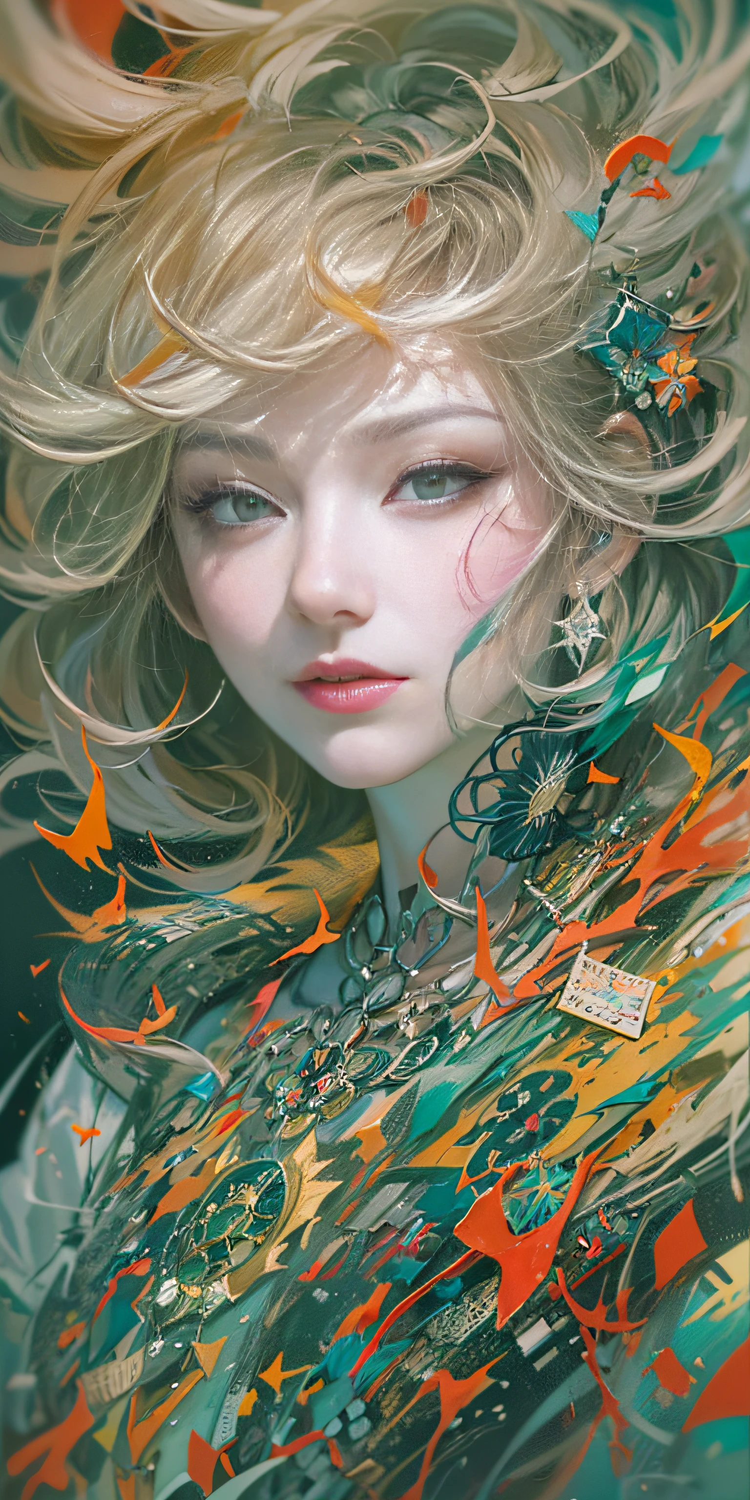 official art, unity 8k wallpaper, ultra detailed, beautiful and aesthetic, masterpiece, best quality, (zentangle, mandala, tangle, entangle), (fractal art:1.3) , 1girl, extremely detailed, dynamic angle, cowboyshot, the most beautiful form of chaos, elegant, a brutalist designed, vivid colours, romanticism, by james jean, roby dwi antono, ross tran, francis bacon, michal mraz, adrian ghenie, petra cortright, gerhard richter, takato yamamoto, ashley wood, atmospheric, ecstasy of musical notes, streaming musical notes visible