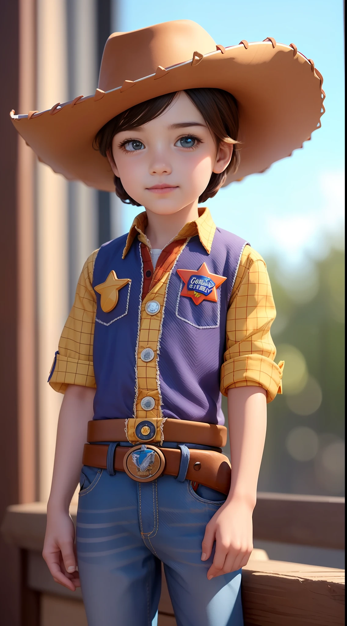 Toy Story, Cowboy hat, perfect eyes, no eyelash, cute Woody Cowboy boy Toy Story by Pixar funko big head