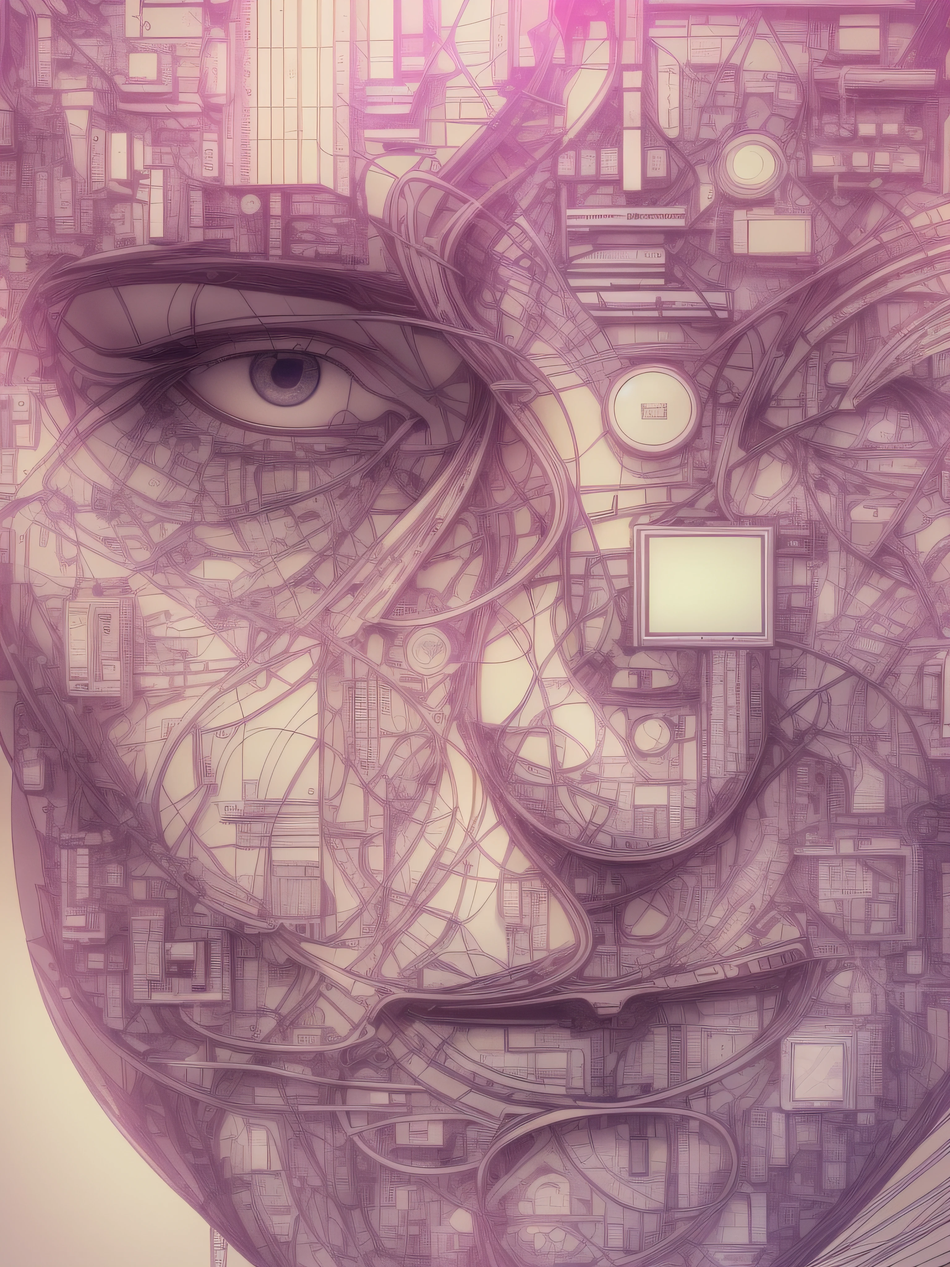 (The art of leading technology，1.4)，Ahead of the curve，（Electronic systems: overhead humanoid robots，Naked muscular masculinity：1.2），（tmasterpiece，best qualityer，Official fine art， Aesthetics：1.2），（Hyper-detailing），（（see-through thong：1.2））（（Biopunk，Cyborg man：1.1））（（various old tvs in the background：1.1））finely detailled，Most Best Illustration，hand-drawn high quality，（scybernetic，hight contrast），（Have a detailed brain that you can see：1.3），（Artistically），Line drawing，（Complex lines），Clear lines，s fractal art，Brush strokes，ukiyo-style，（nakeness，Muscular macho，full-body portraits，see-through thong，Extreme closeup：1.1），（Muscular macho，Skin tone transparent tweezers：1.1）（,With a delicate heart that can be seen：1.1），The perfect facial features of a supermodel，whole body show（muscles cable wires：1.2），Large scene composition，Perfect pectorals and abs，Mysterious night，Extremely provocative and sexy（Add details），（detailedbackground：1.2），（|cyber punk perssonage，core，），A high resolution，extremy detailed（（Realistic skin，Ultra-artistic，I only wore a pair of transparent thongs with a skin tone，The internal structure is faintly visible：1.2））（（whole body display，Extreme detail：1.2））（Canon M50|100mm|sharp fokus |Gently|ultra-realistic realism |The is very detailed|intricately details |blood vessel ：1.2）