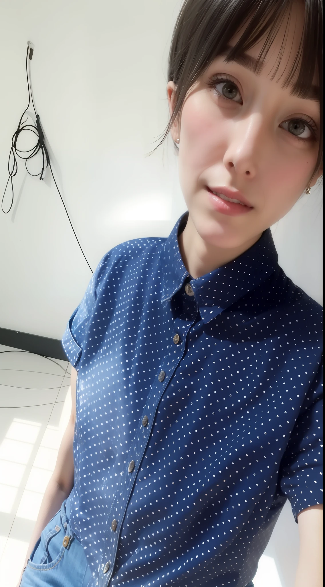 It's this face that paints her whole person, 168 tall, 88 leg length, thin thighs, thin legs, wearing skinny denim, almost 88 pounds, standing over the prairie, smiling