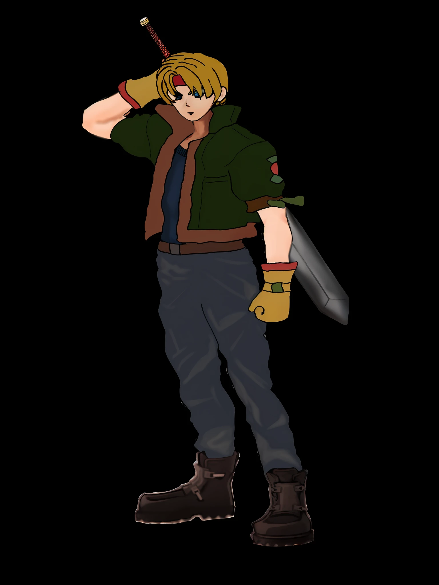 (Masterpiece : 1,8), 64k quality, final fantasy artwork concept, detailed manga eyes, detailed hair, detailed clothes, detailed body, cleaner designs, detailed face pronounced, shiny objects like jewels, see creases on clothes, more coherent clothing, more rounded eyes transparent liquid globular, more colors, more coherent clothing , correct the features of the clothes, better eyes contour, better shoulders, really colorful, coarser line, black line, finishing . (coarser line) (black line) (homogeneous rendering: 1.3)