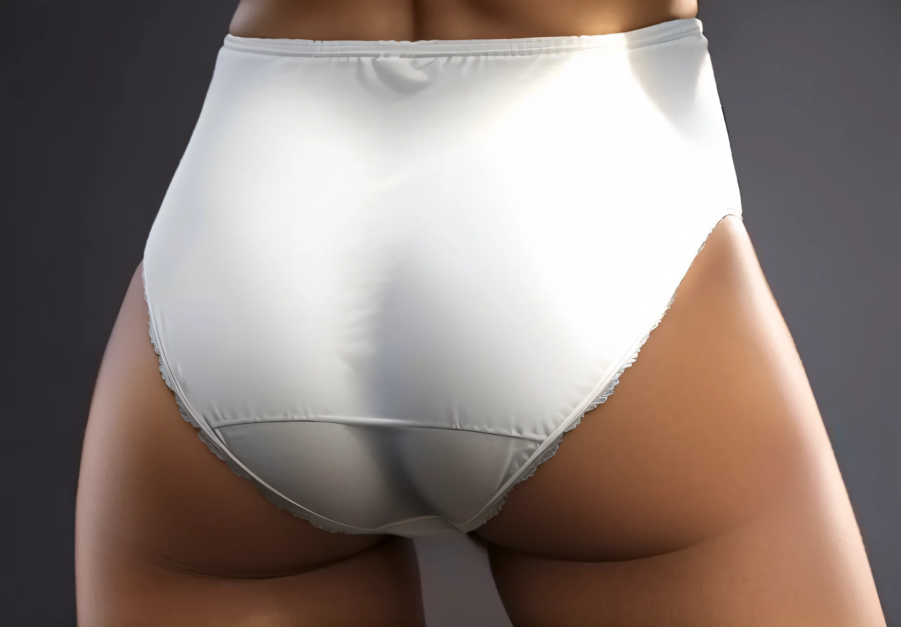 ((masterpiece, best quality)), Black woman in white fullback panties, photo realistic, intricate details