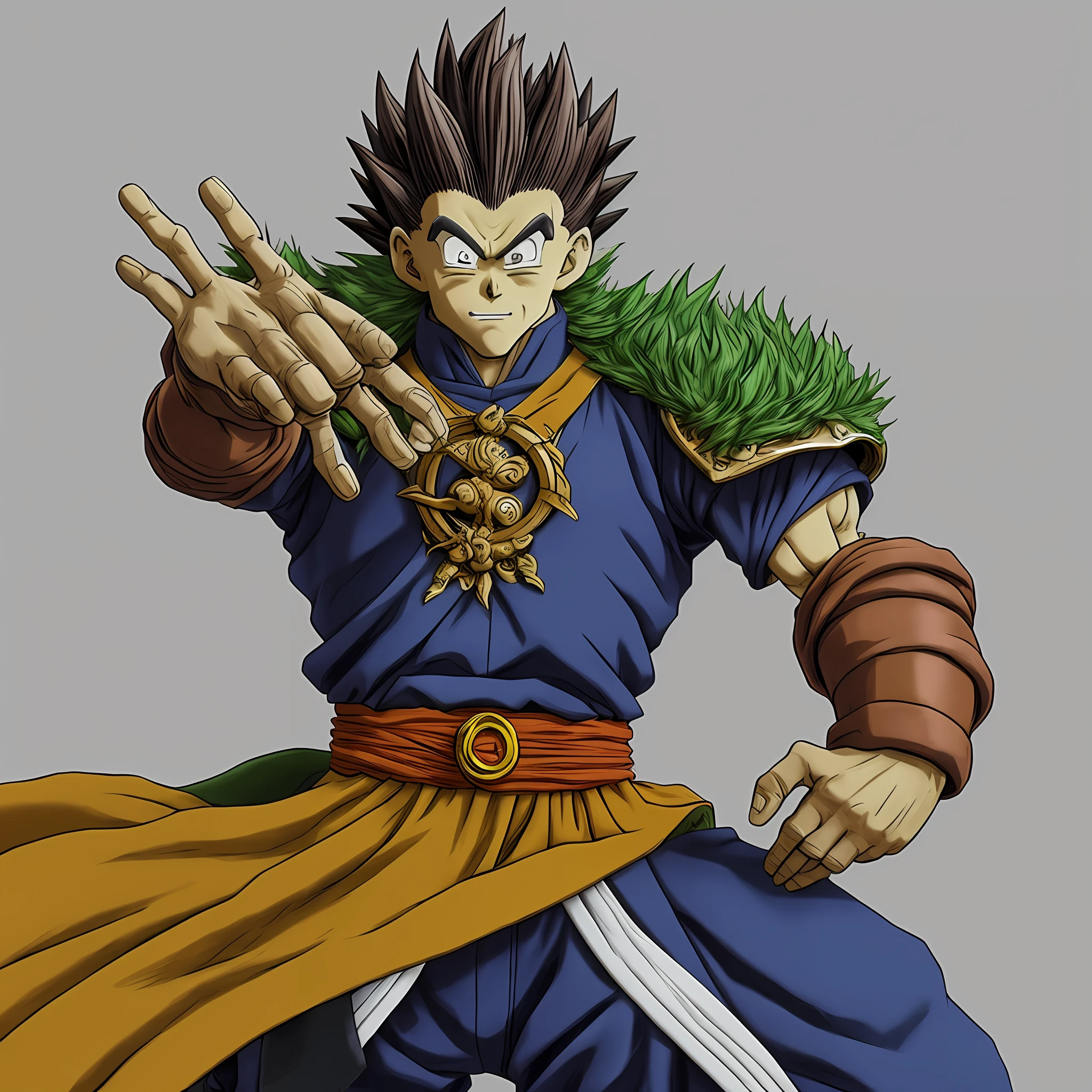 Dragon Ball's Monkey King clasps his hands together