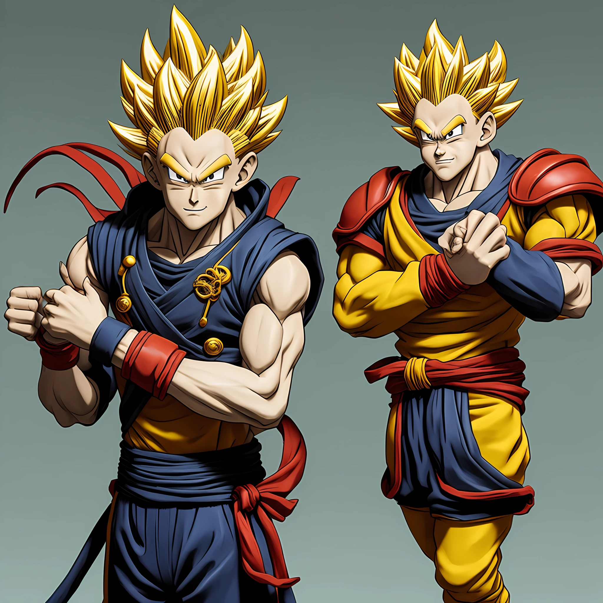 Dragon Ball's Monkey King clasps his hands together