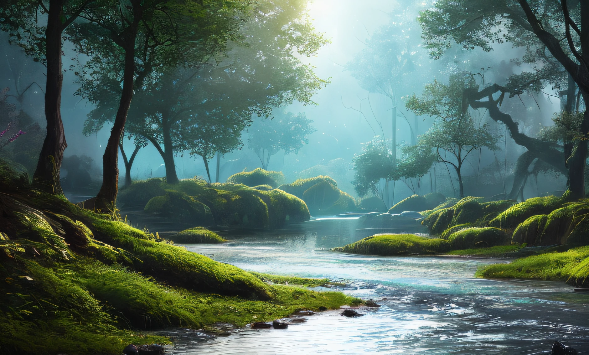 Style, ChromaV5, nvinkpunk, (extremely detailed CG unit 8k wallpaper), The landscape of a dark and sinister swamp, the water is still and dark, the trees are twisted and twisted, with moss hanging from the branches, a thick mist hangs in the air, the feeling of discomfort is palpable, oil paiting, award-winning photography, Bokeh, Depth of Field, HDR, bloom, Chromatic aberration, photorealistic, extremely detailed, trend in artstation, trend in CGsociety, Intricate, High Detail, dramatic, art by midjourne