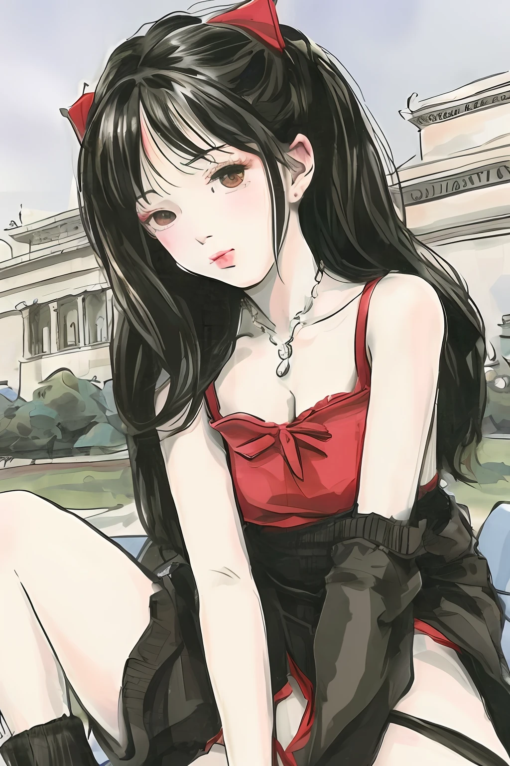 In the 90s, a Marxist lazily sat in front of the Nanjing presidential palace cosplaying the goddess Venus