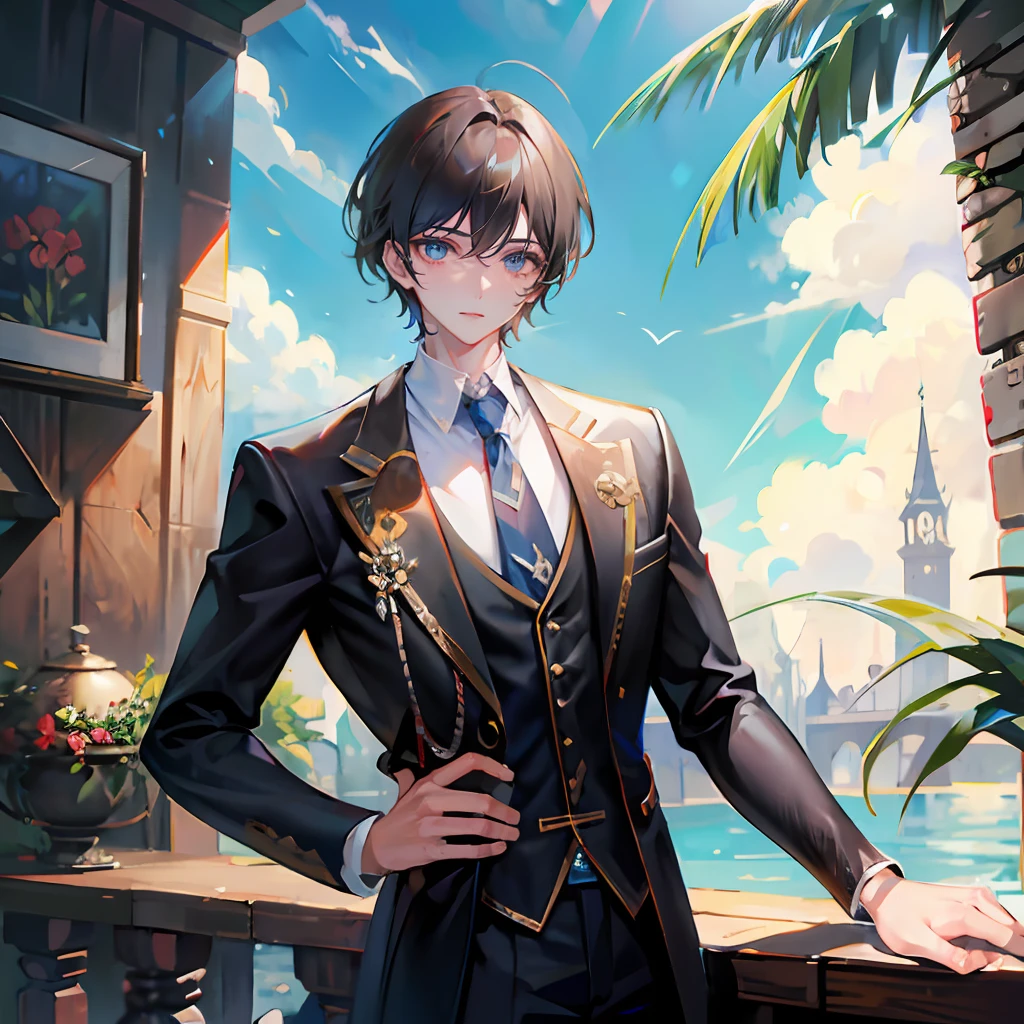 handsome, young, detailed eyes, ultra high quality