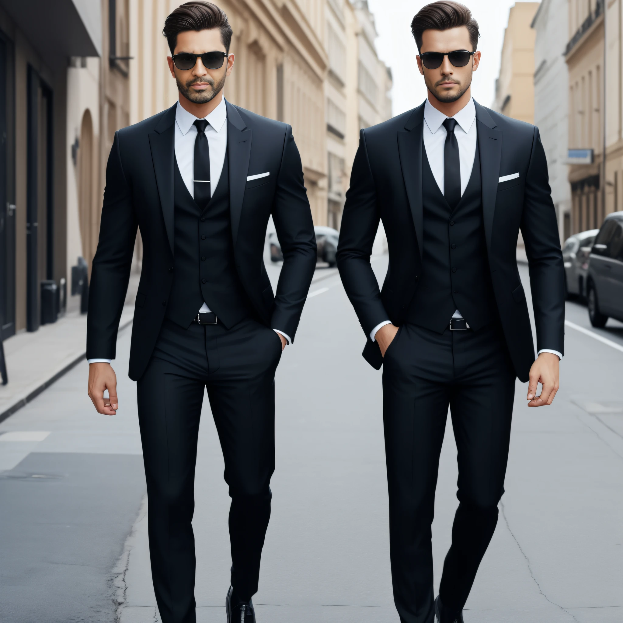 Man in black suit