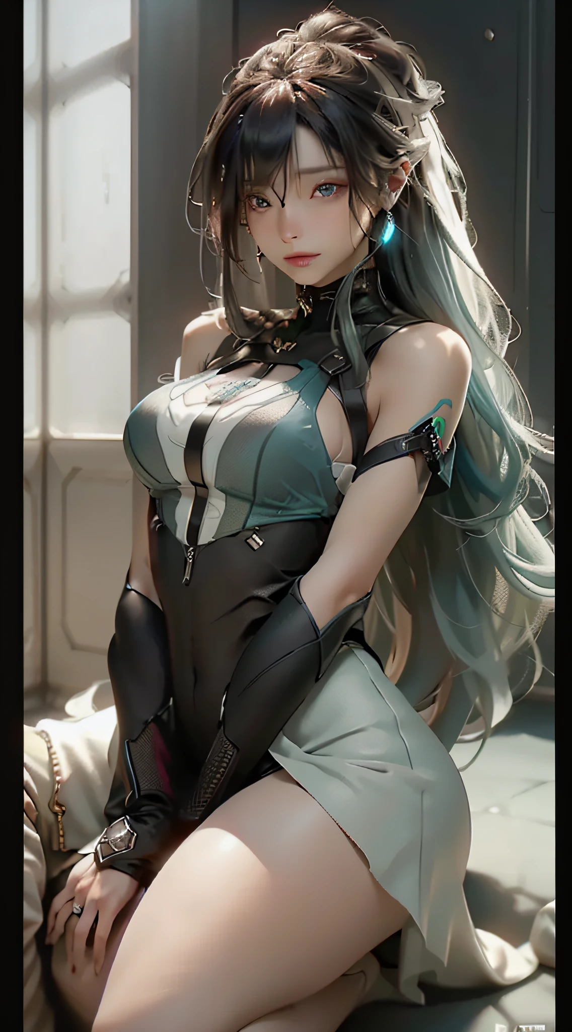 （best qualtiy）， （（tmasterpiece）， （the detail： 1.4）， 3D， Beautiful cyberpunk woman， HDR（HighDynamicRange）， Ray traching， NVIDIA RTX， Hyper-Resolution， Unreal 5， sub surface scattering， PBR textures， Post-processing， Anisotropic filtering， depth of fields， Maximum Sharpness and Clarity， Many-Layer Textures， Albedo e mapas Speculares， Surface Coloring， Accurate simulation of light-material interactions， perfectly proportions， rendering by octane， Two-colored light，largeaperture， Low ISO，White balance，trichotomy，8K RAW，，，spread their legs，Longing eyes，Want to have，possessed，Touch yourself，Touch yourself，see-through transparent clothes，see-through transparent clothes，A little less clothes，A little more coquettish，Woman