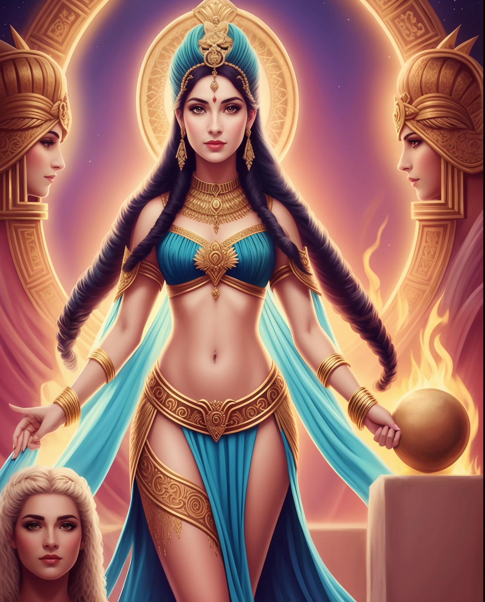 uma mulher bela , com um vestido vermelho, deusa antiga. Detalhes extremamente altos, Um retrato impressionante de uma deusa, Mitologia da Deusa do Amor, ishtar, deusa Amor, arte da deusa, tiro extremamente detalhado da deusa, Retrato da Deusa, deusa feminina do amor, Retrato de uma bela deusa, Deusa do batalha