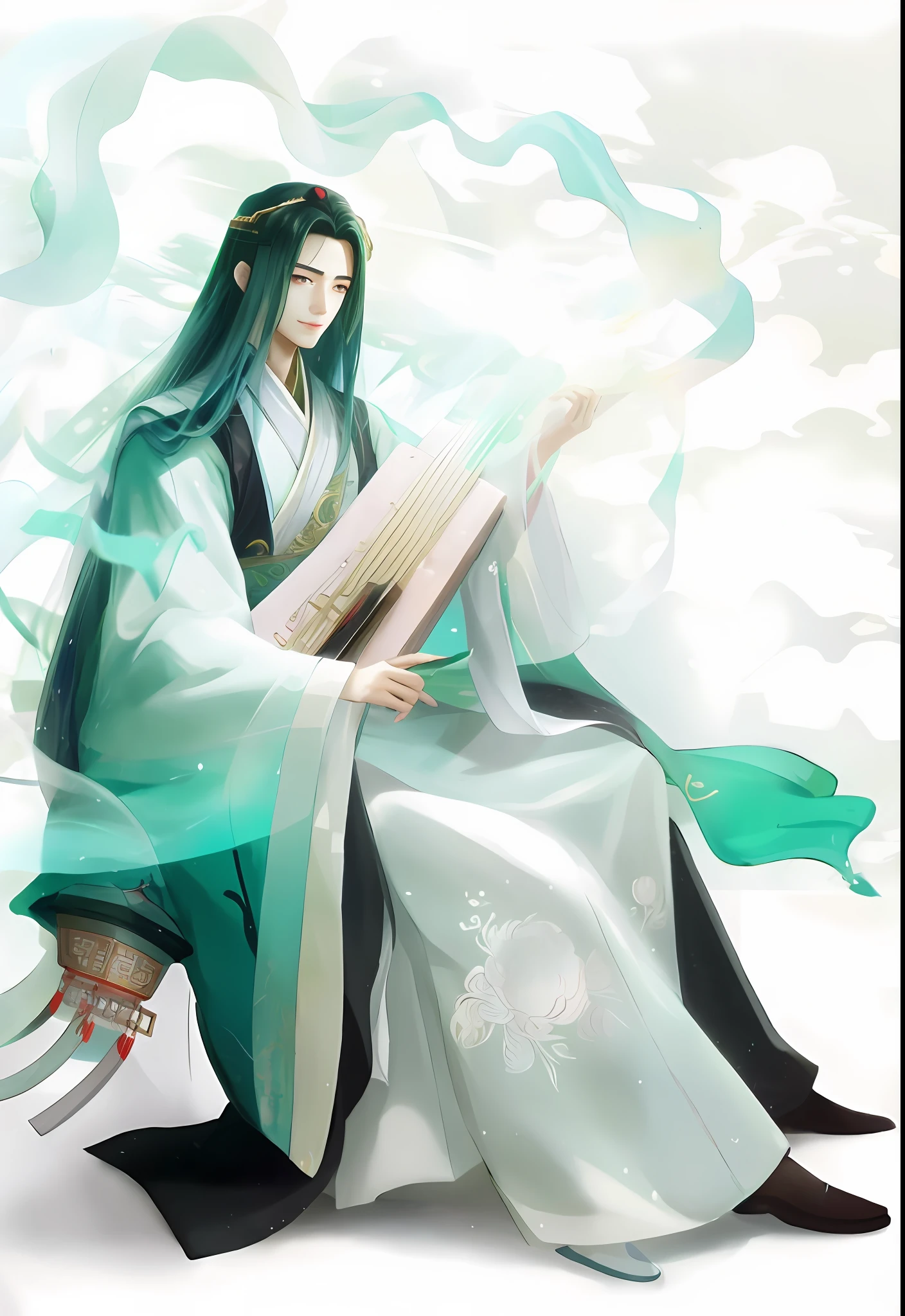 Handsome Chinese teenager,年轻,immortal,The forehead has a small red auspicious marker,ssmile,highly accurate,Facial features,
