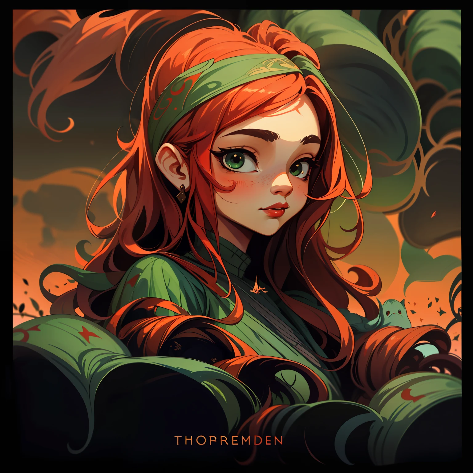 adesivo,1girl, fundo simples, retrato, girl with long hair, beautiful warrior, warrior aesthetic, beautiful girl, very beautiful fantasy art, beautiful and elegant female warrior, beautiful detailed fantasy, red and green color palate, red color-theme
