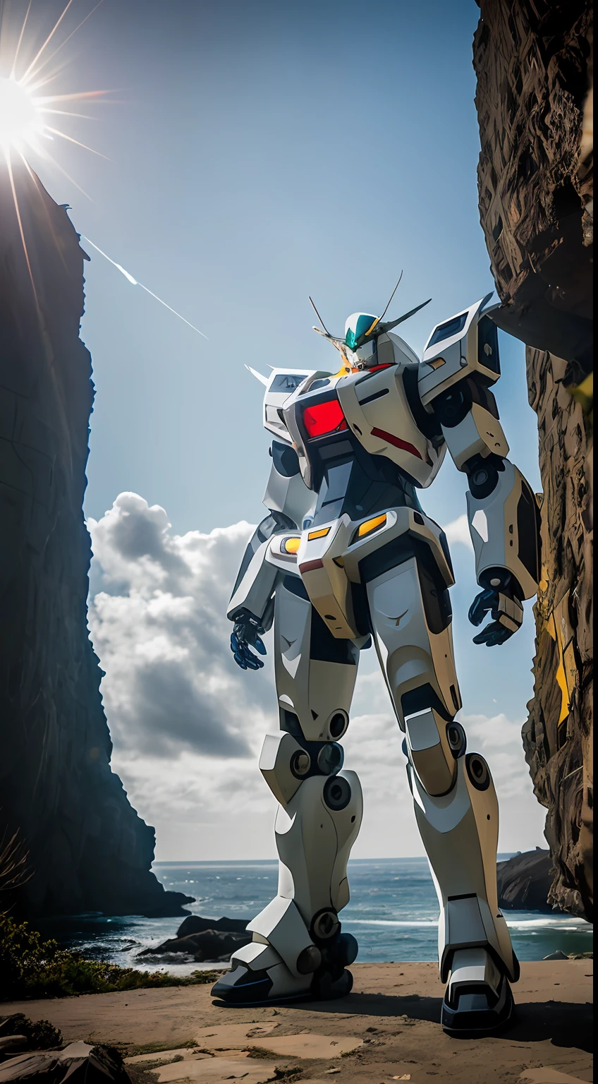 Robots fly over the sea, giant anime mecha, alexandre ferra white mecha, cool mecha style, mecha art, painterly humanoid mecha, white color mecha, modern mecha anime, arasaka mech, anime large mecha robot, Mecha Inspiration, mecha asthetic,UHD, masterpiece, ccurate, high details, high quality, 8k