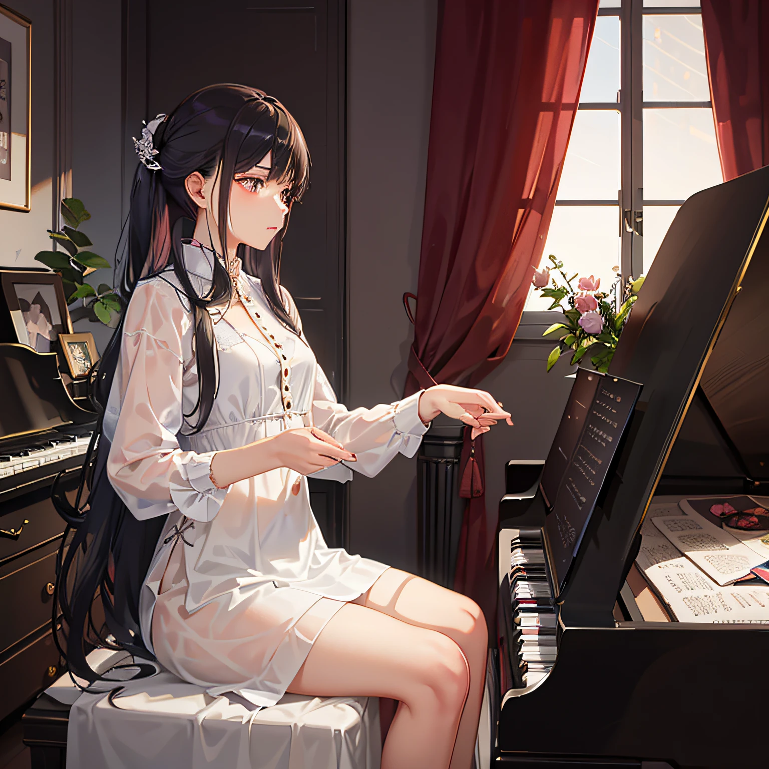 Victor is my piano teacher。He didn't just want to teach me the piano,Sometimes I take control of my daily life。 Just because I'm blind,Inconvenience of life。 Until one day,I suddenly regained my sight,That's when I found out,Victor, In France, Gaul has always called himself white,It turned out to be a black man! This is unthinkable,Such a man who calls himself a gentleman,There is a tendency to be naked,Every time you give me a lesson,He would deliberately strip naked,Glued to my body,Teach me to play the piano with my hands,I looked at its ugly appearance,The whole body was shaking。 More,She stole a change of clothes from my room,Turn otherwise serious clothes into erotic clothes,Translucent silk fabric。 I can't imagine,We were together like this for more than a month!