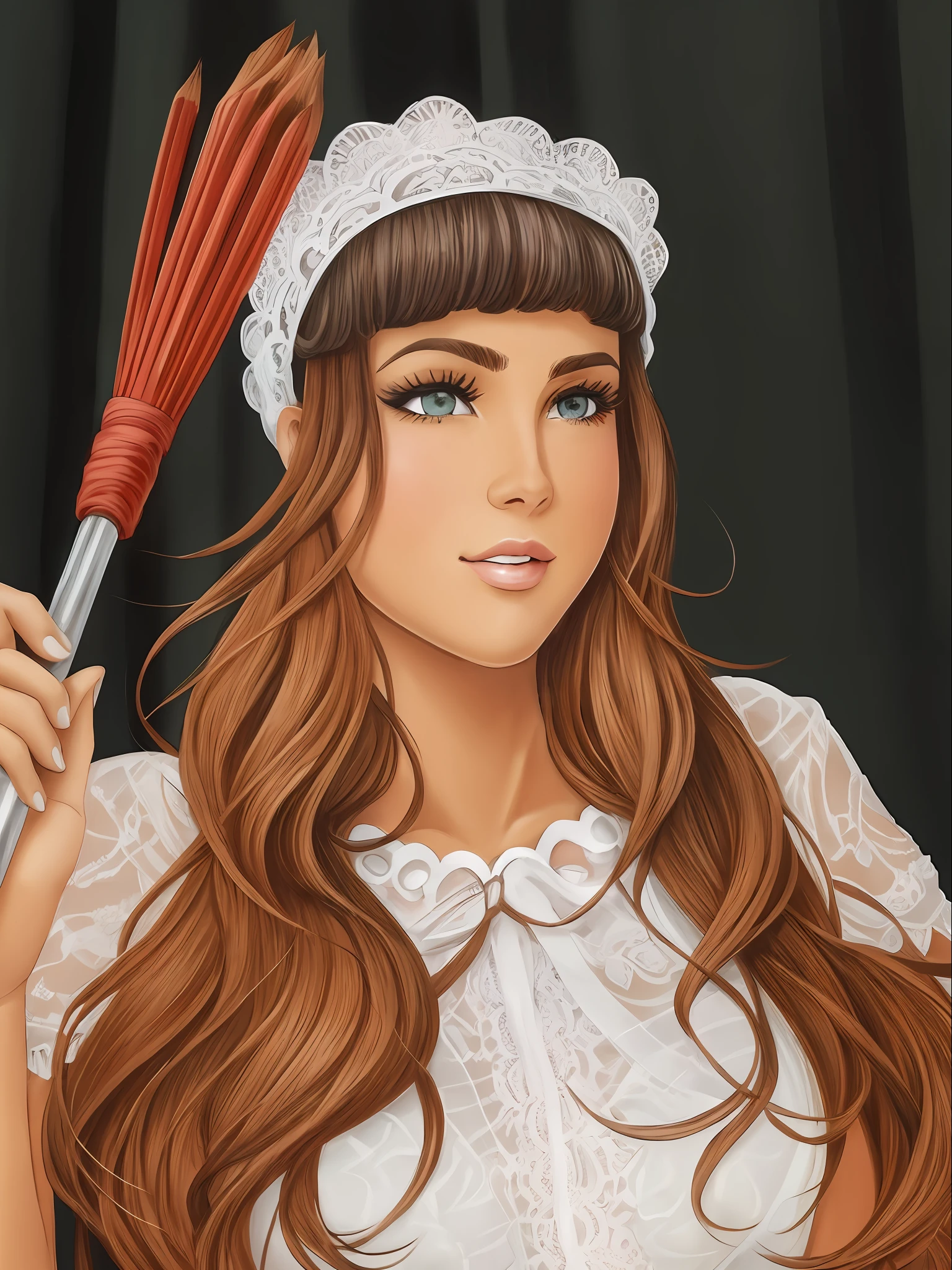 estilo cartoon, fofa, desenho, cabelo ruivo, doce, confeitaria,
