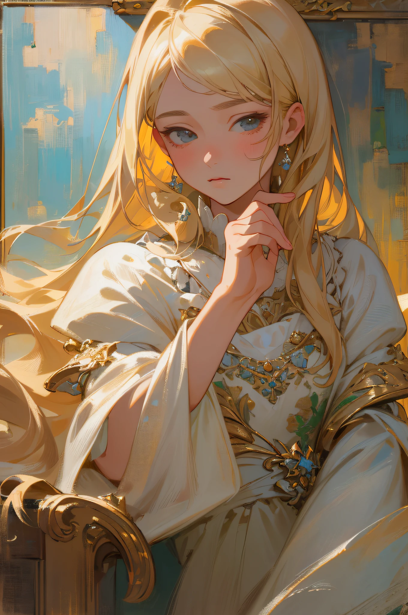 masterpiece, best quality, an extremely delicate and beautiful girl,an extremely delicate and beautiful, world masterpiece theater, ultra-detailed, highly detailed, best quality, blonde hair, highres, extremely detailed,1girl, best quality, illustration, looking at viewer, impasto, canvas, oil painting, realistic, realist ,real,
