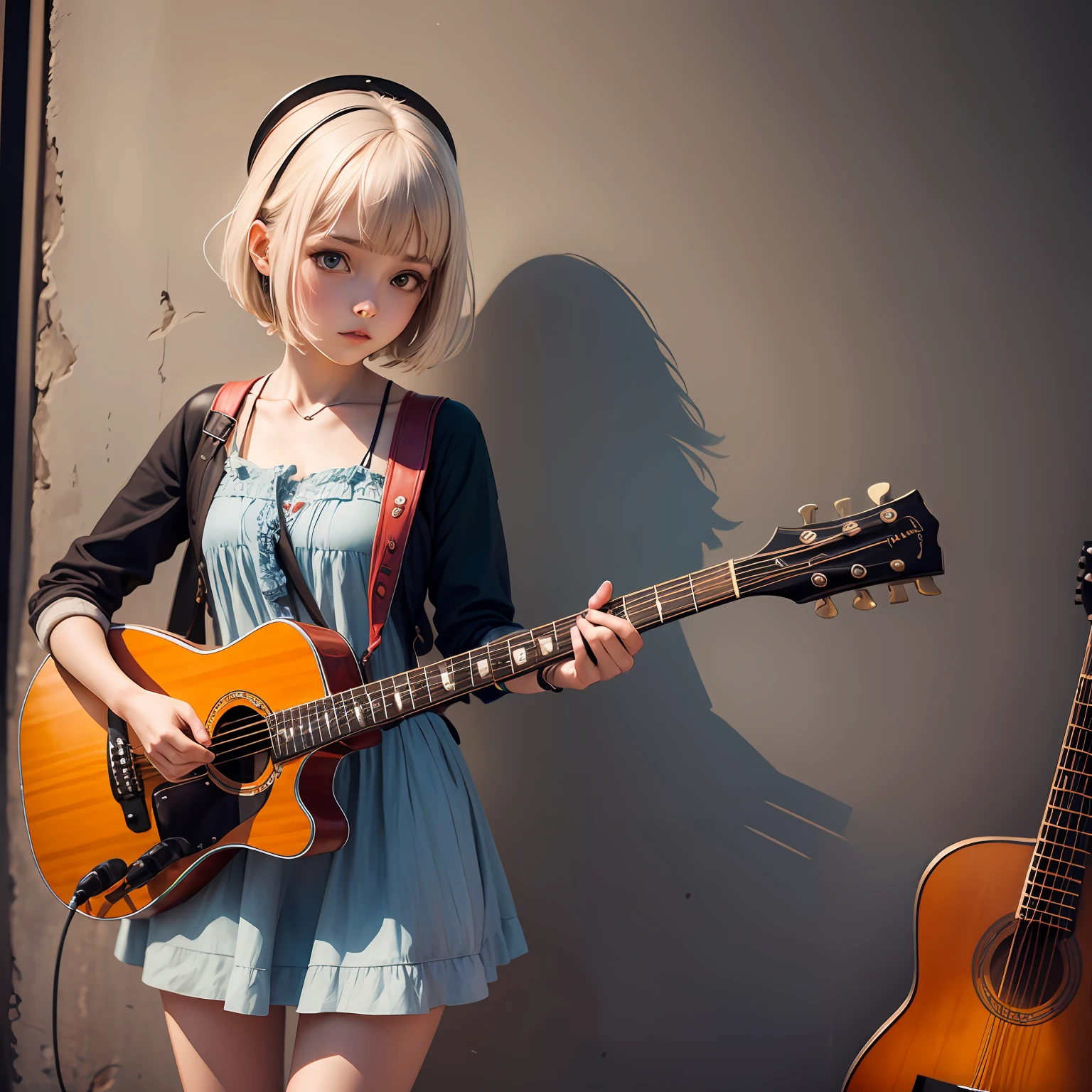 Guitar anthropomorphic girl --auto