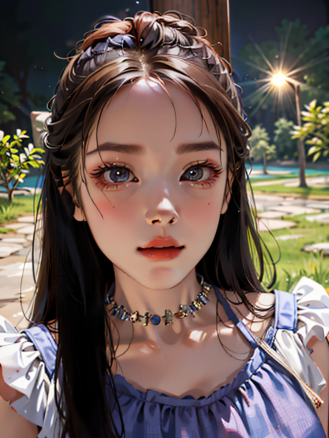 there is a woman that is taking a selfie with her cell phone, 8k selfie photograph, Young and cute Asian face, south east asian with round face, Chen Yuqi, girl cute-fine face, Anime Korean girl, 26 year old, 8K 50mm ISO 10, with round face, A young Asian woman