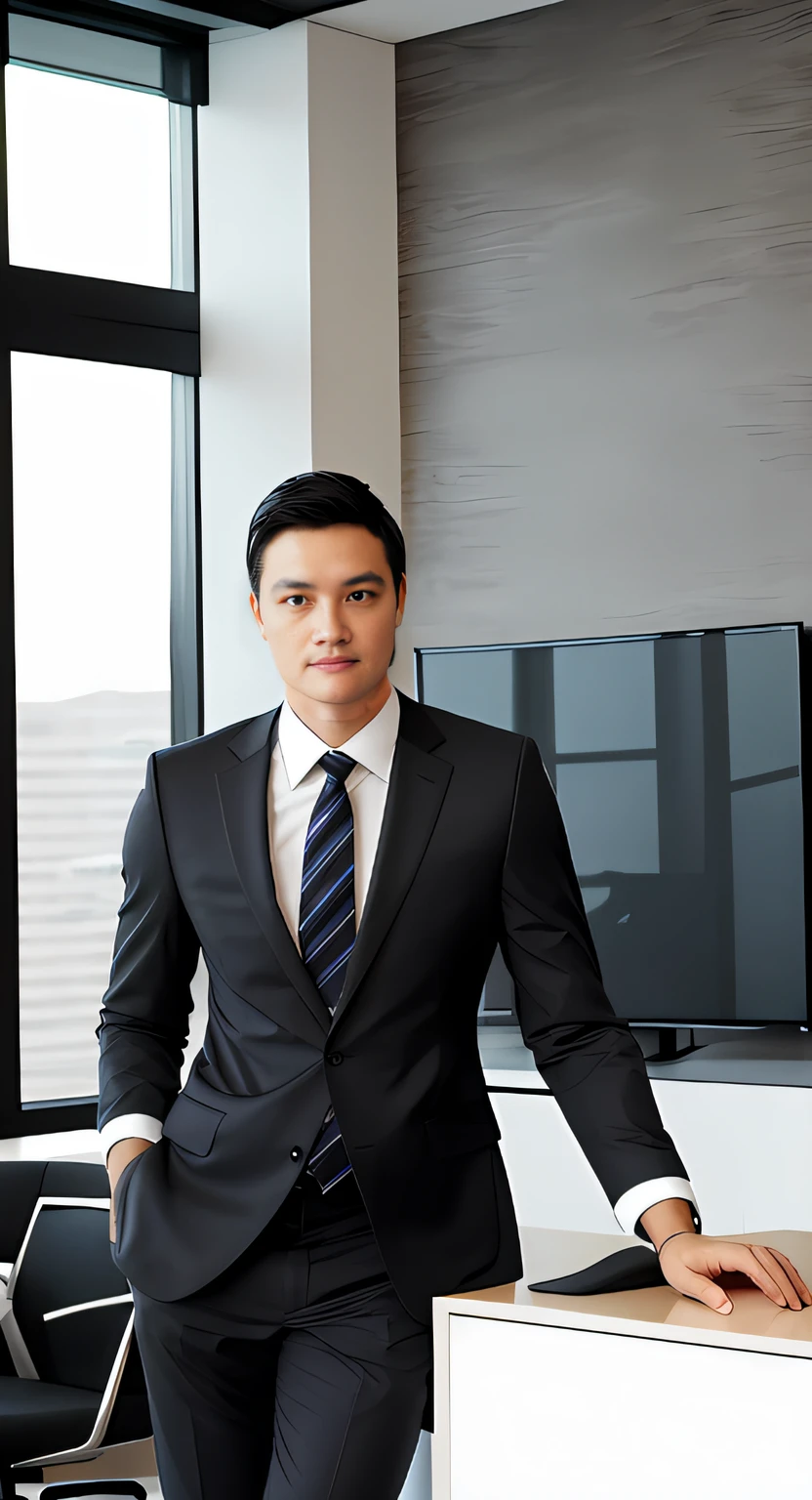 Alafeld man in suit, advertising photograph,handsome and elegant, well lit professional photo, wearing black suits, lawyer suit --auto