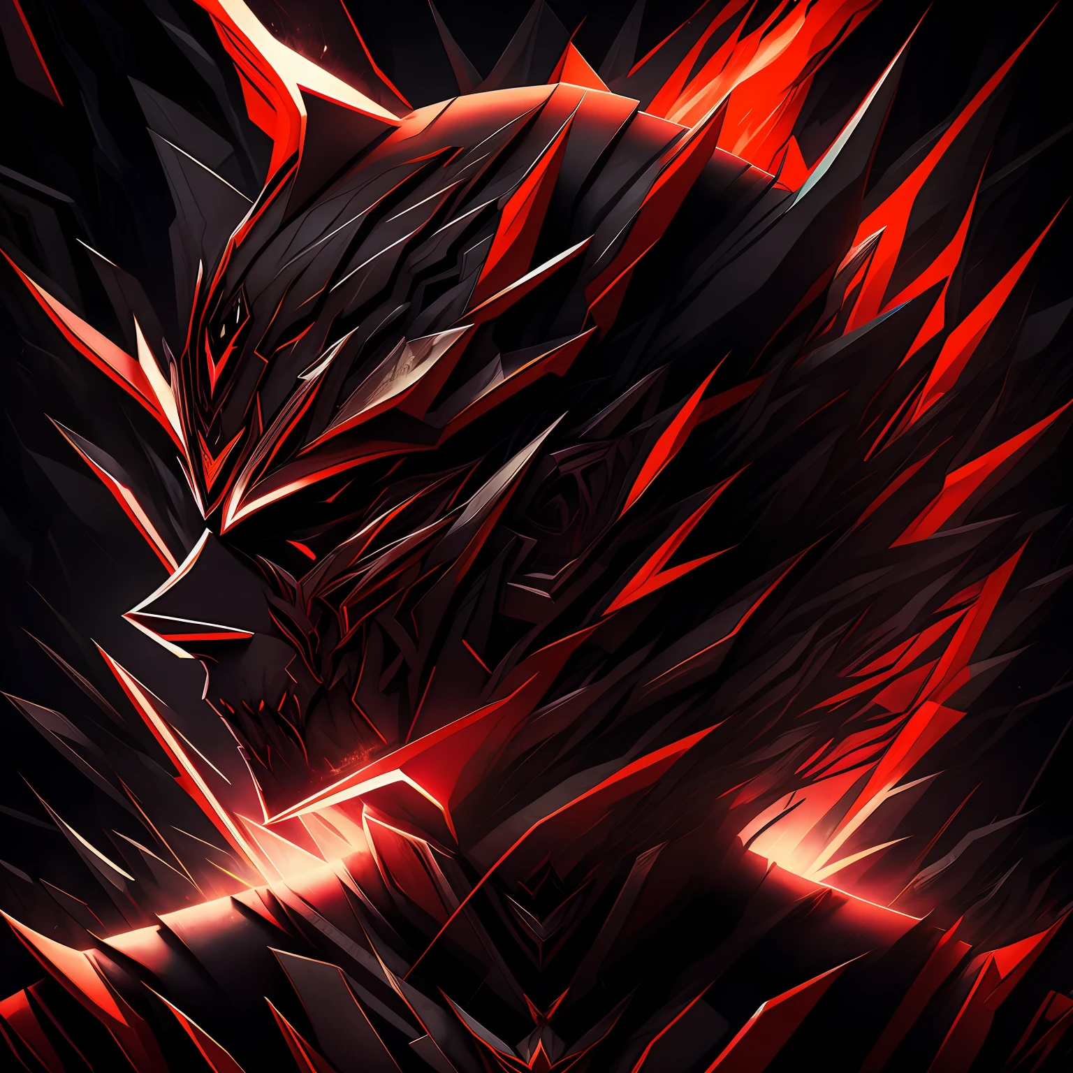 logo- icon- instagran- art dark monster tridimensional --auto