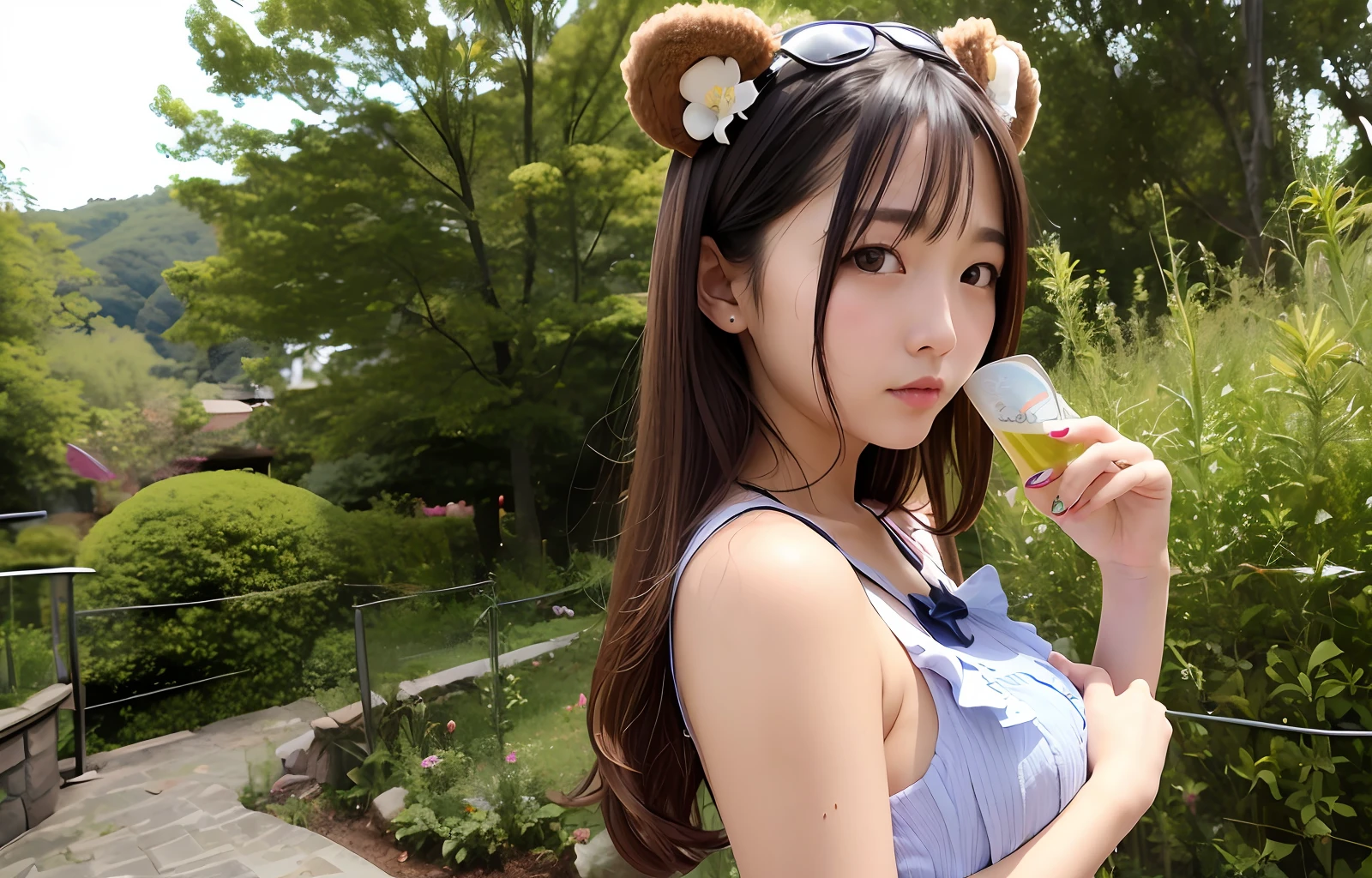 Beautiful girl with bear ears、Body
16:9